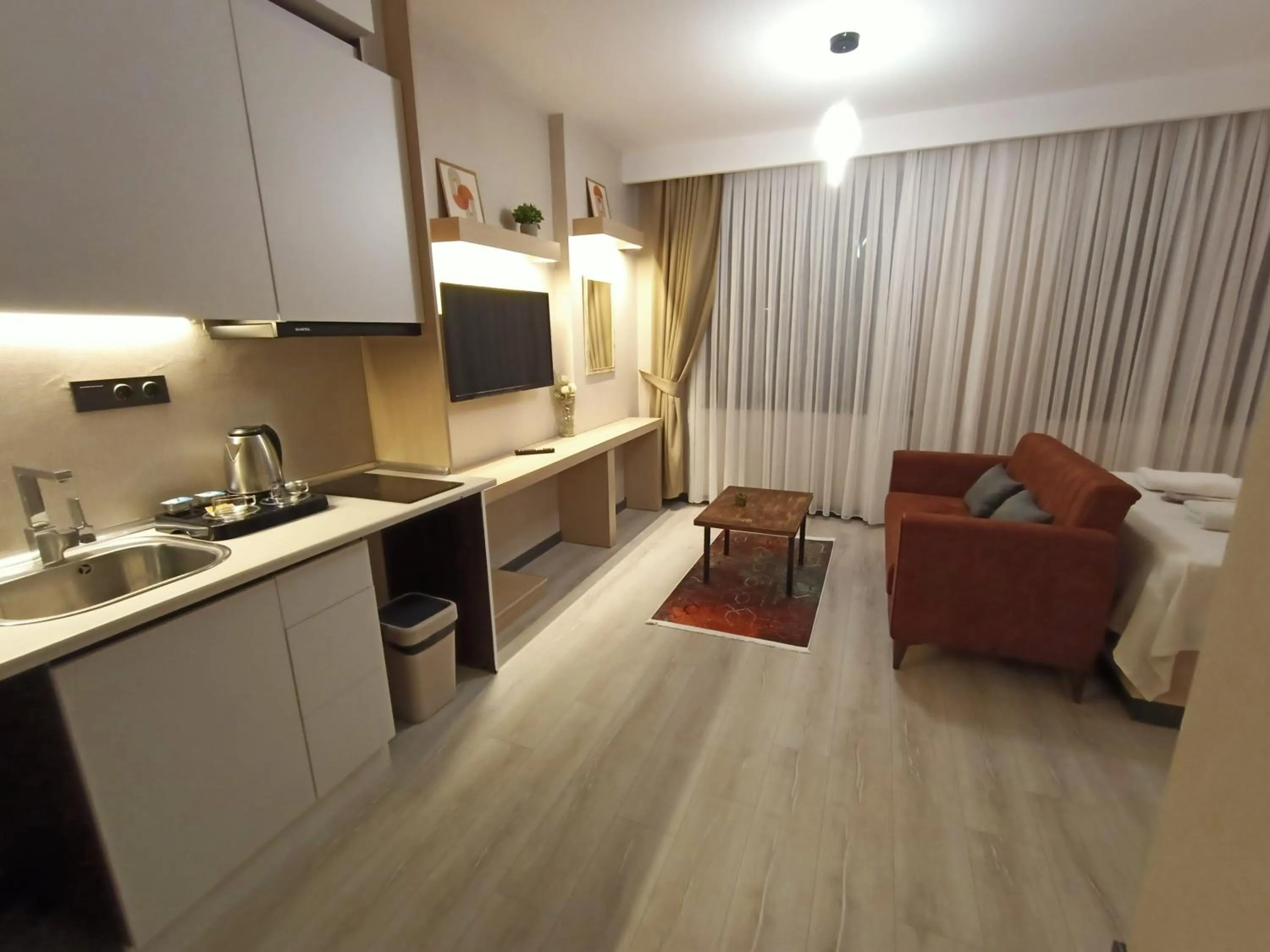 Kitchen or kitchenette in NEW FALCON Palas OTEL