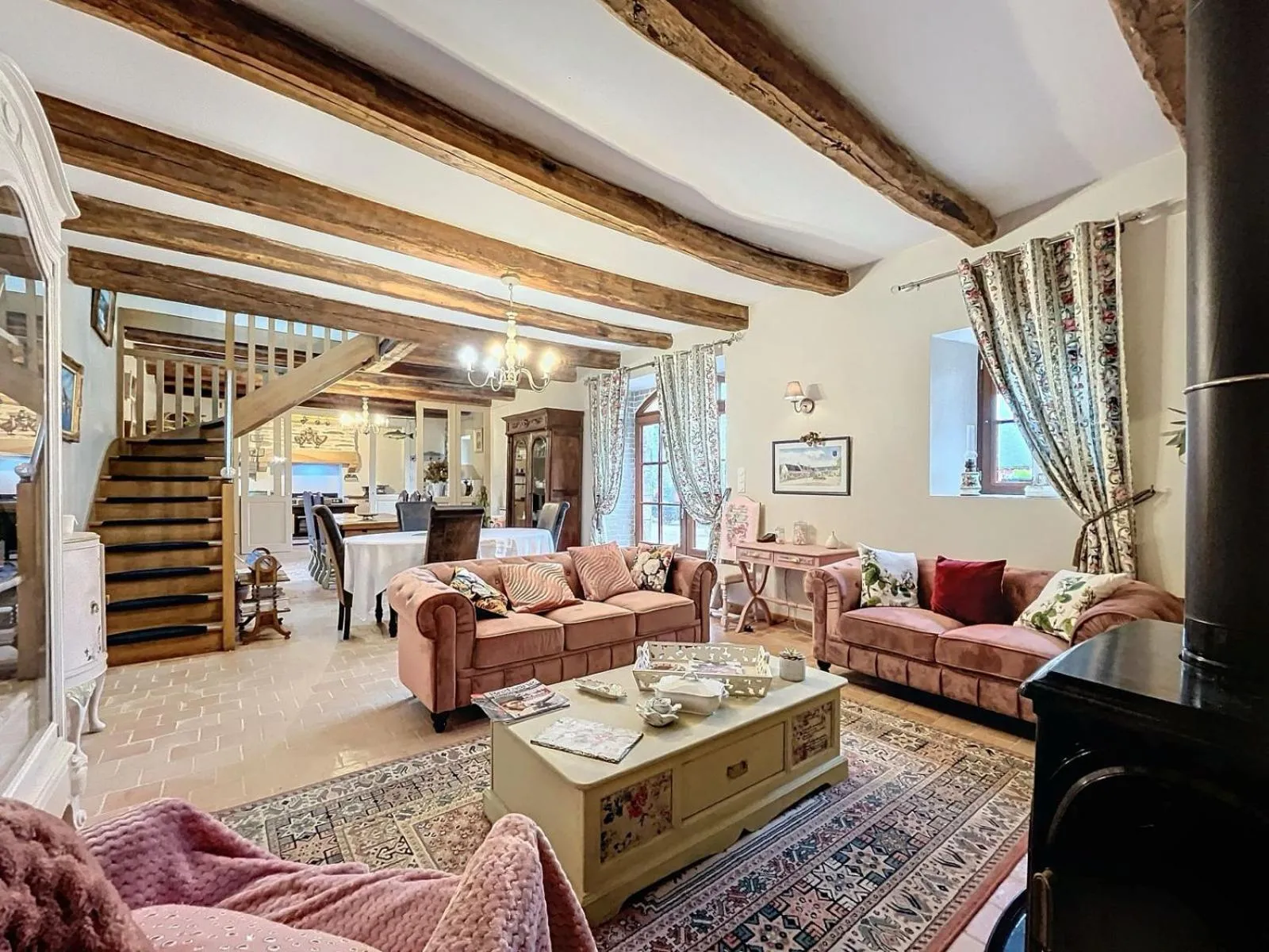 Living room in La Ferme de Kerraoul