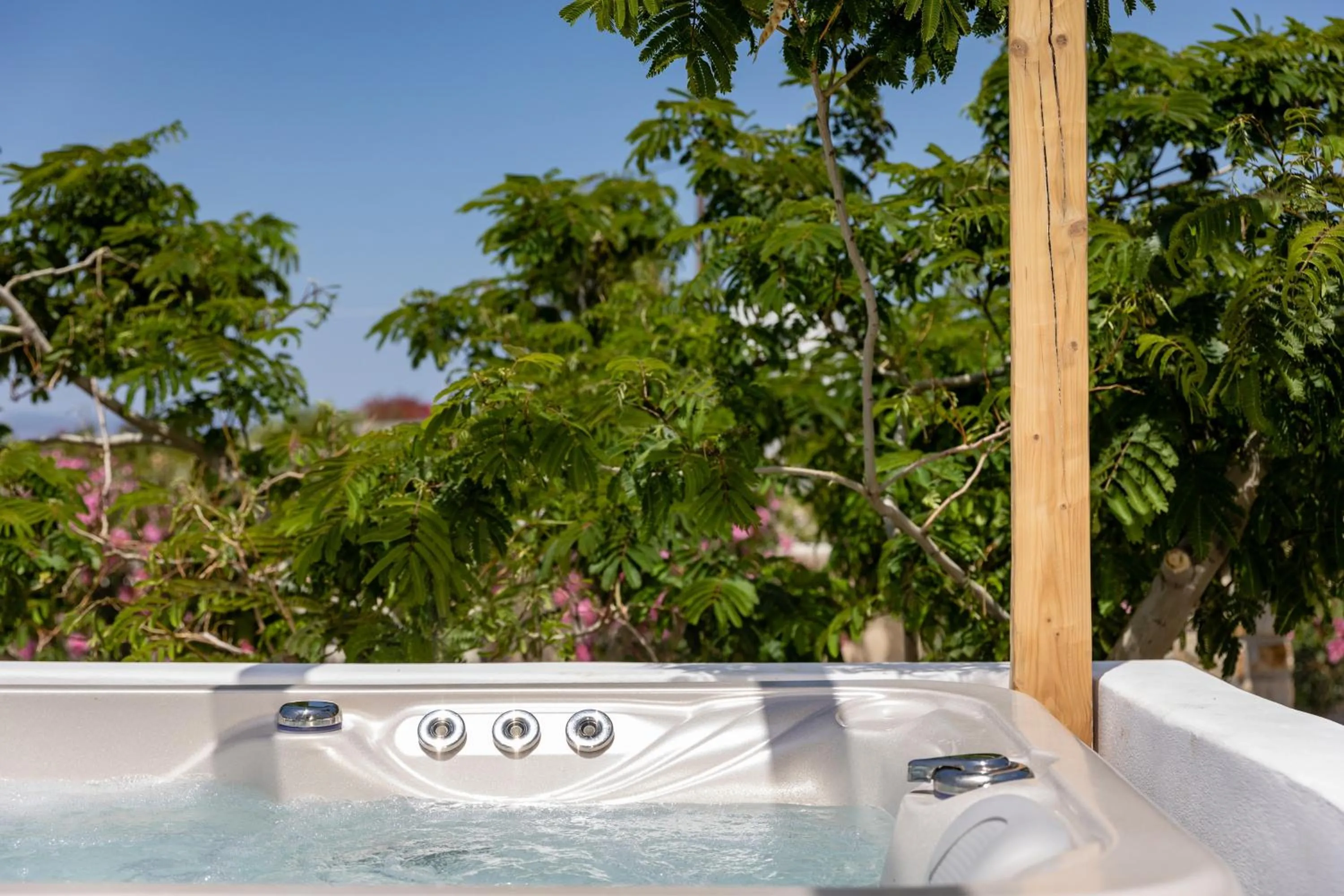 Hot Tub in Irida Vacation Suites