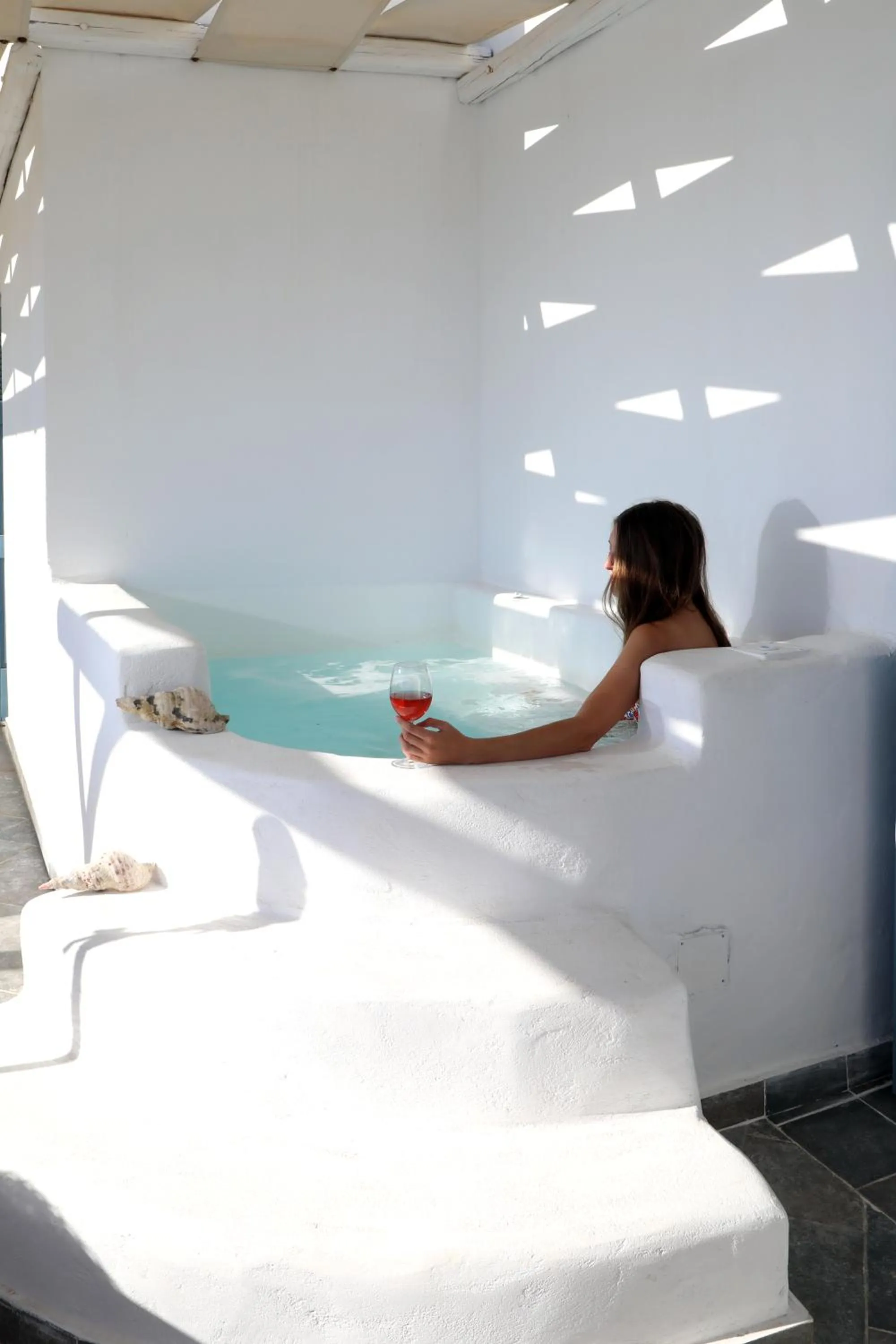 Hot Tub in Irida Vacation Suites