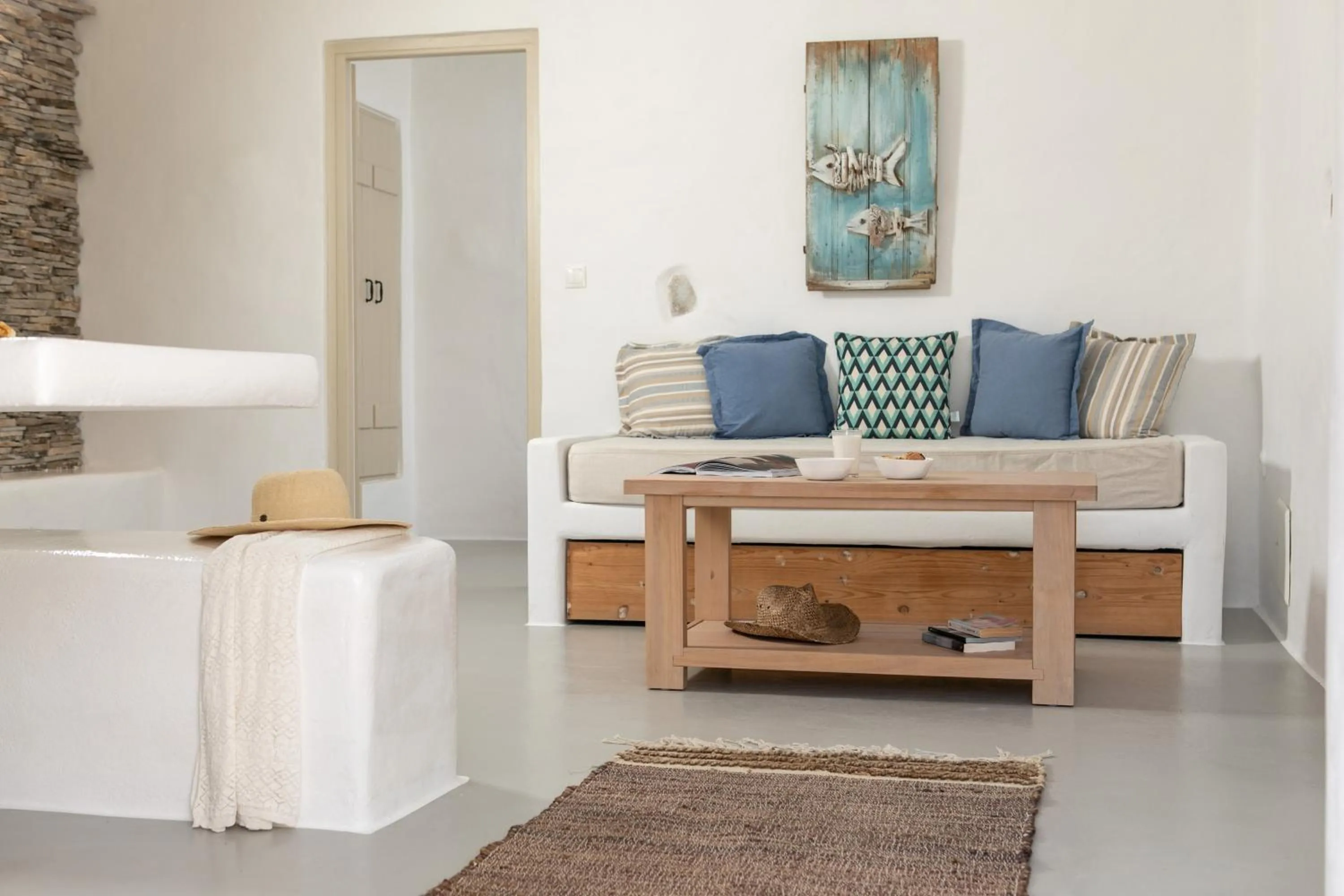 Living room in Irida Vacation Suites