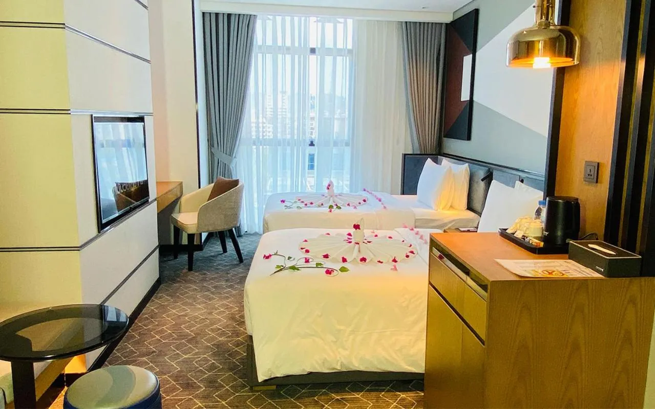 Bed in SIHA Hotel & Casino