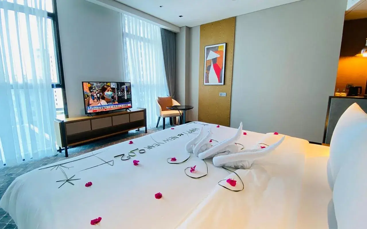 Bed in SIHA Hotel & Casino Bed in SIHA Hotel & Casino