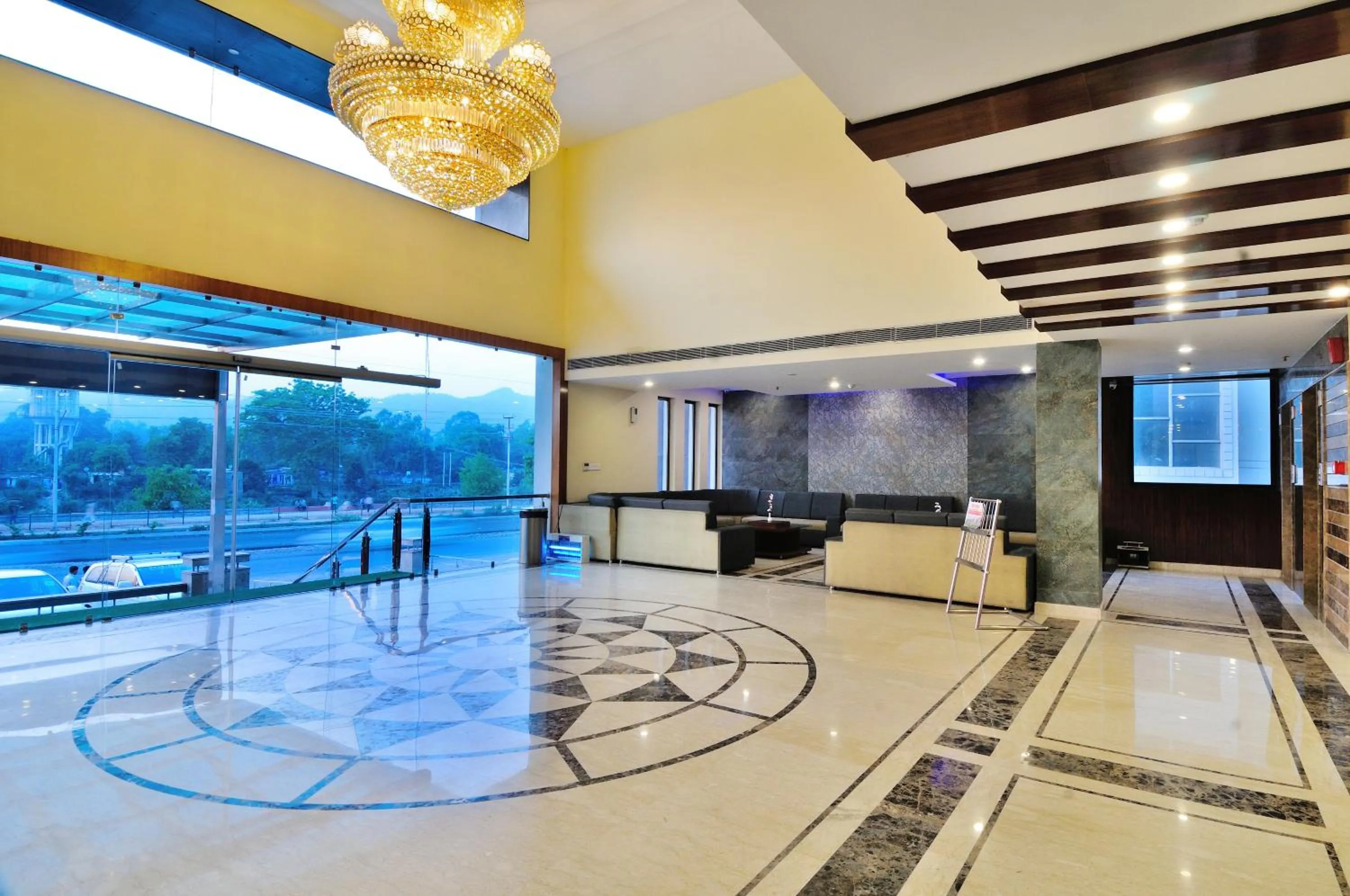 Seating area in Hotel Crystal Ganga Heights 5 Min from Har Ki Pauri