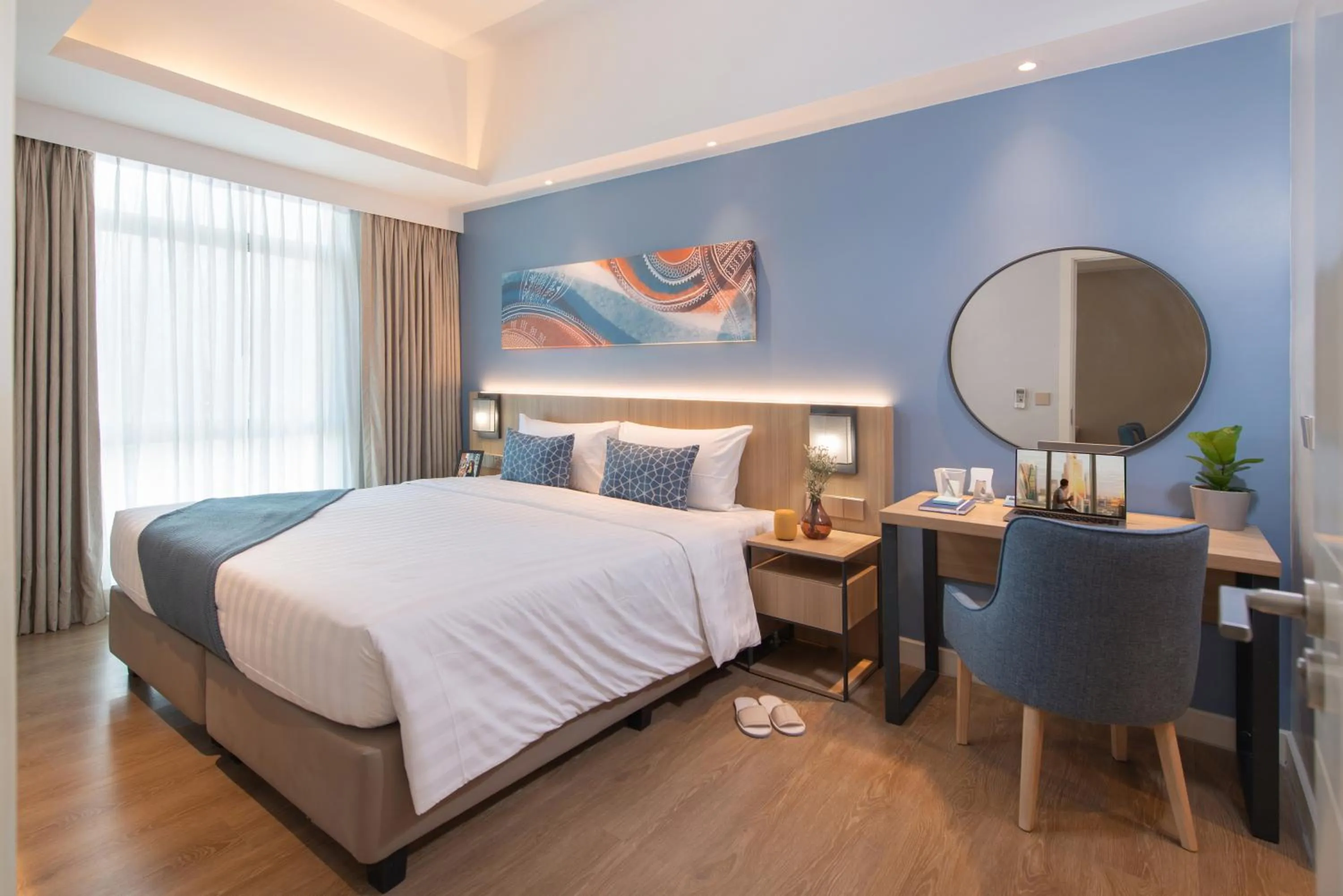 Bedroom, Bed in Citadines Roces Quezon City