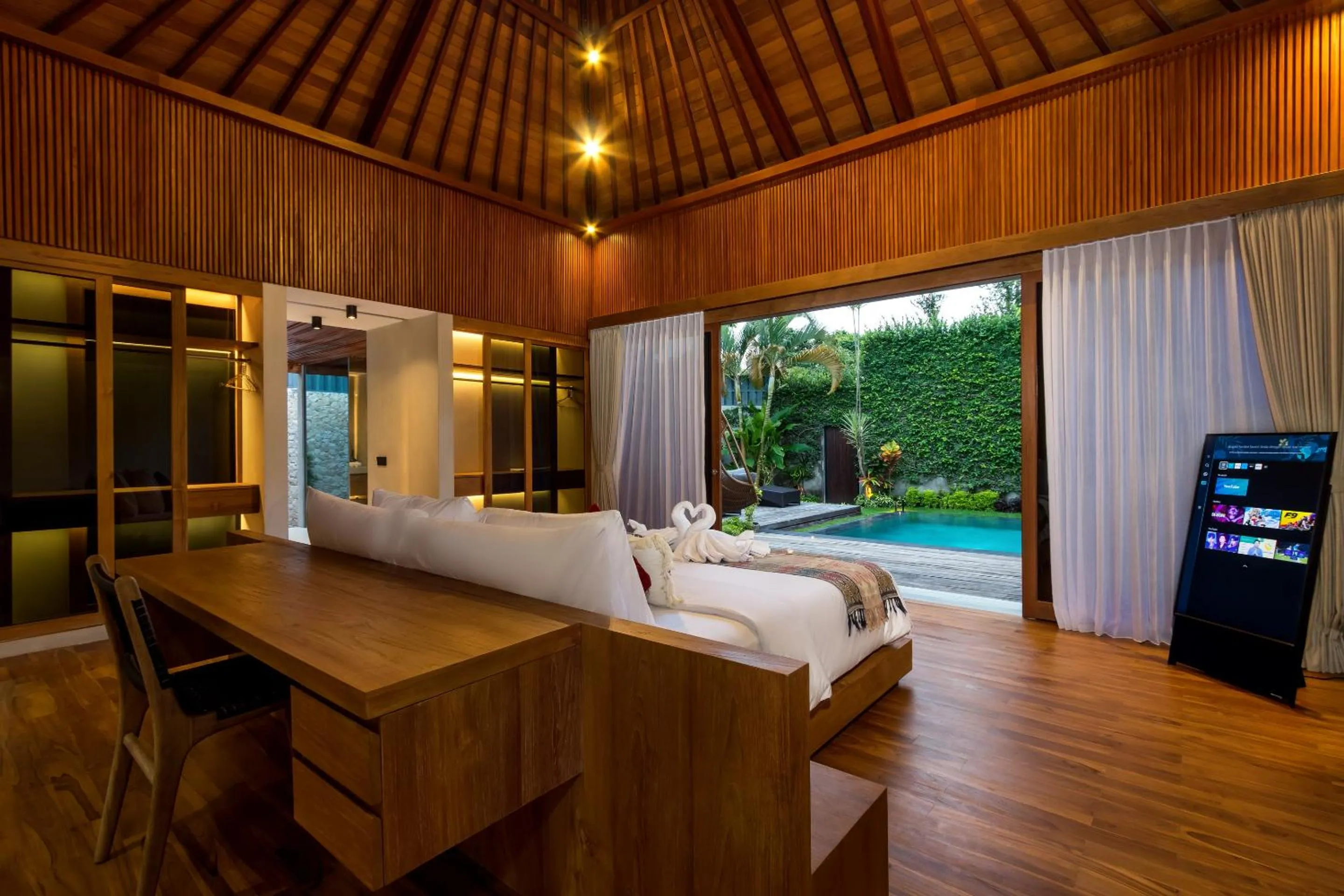 Pool view in Navya Villas