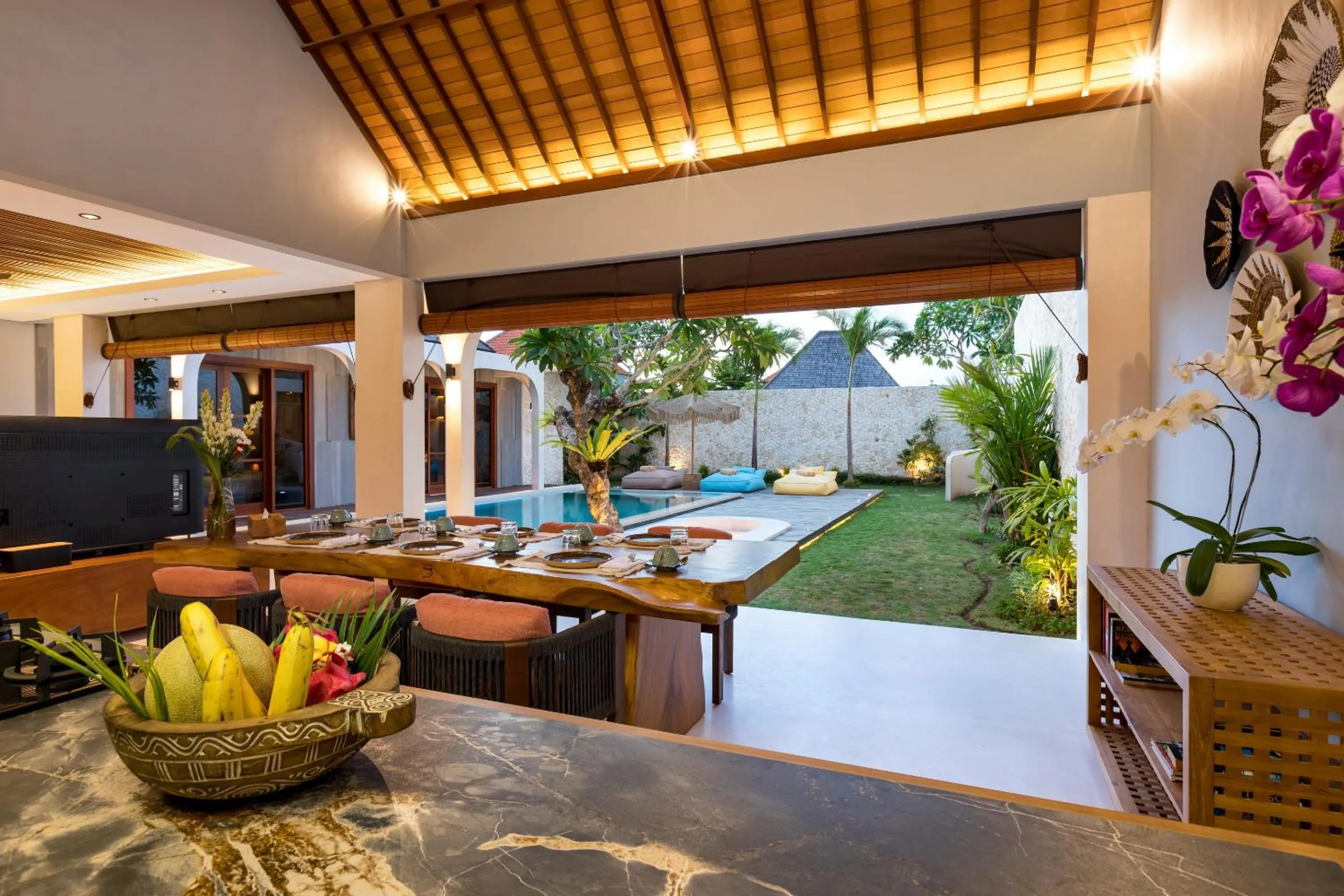 Dining area in Navya Villas