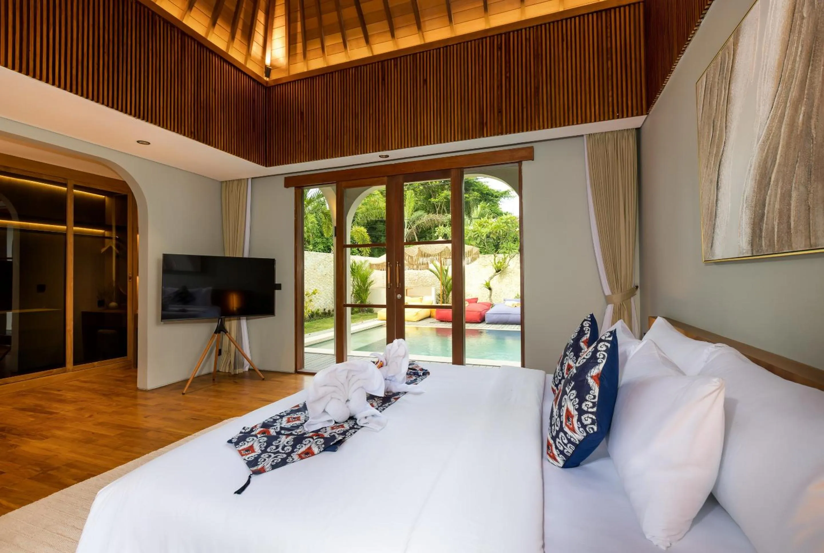 Bedroom, Bed in Navya Villas