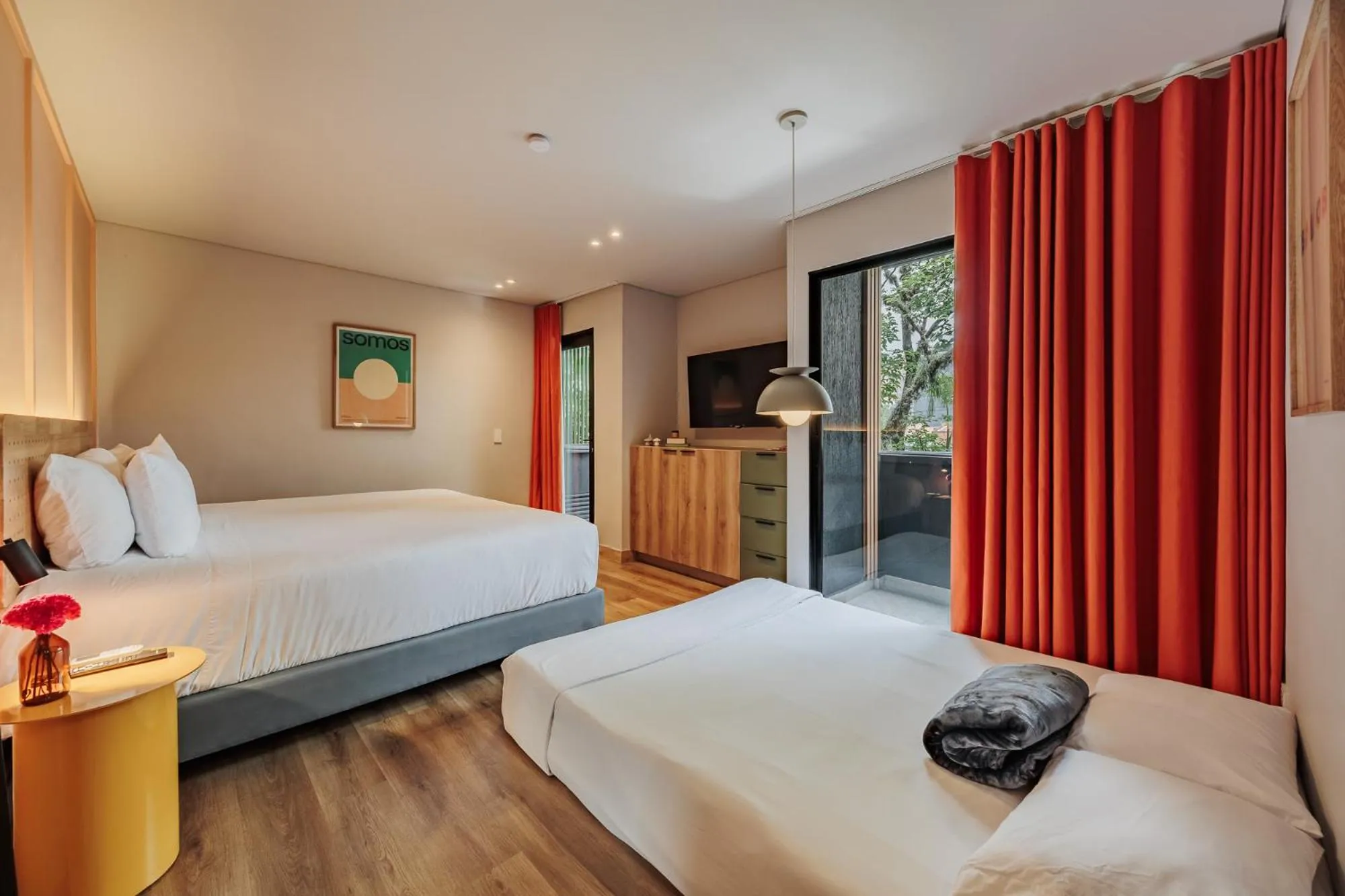 Bed in The Somos Central Hotel Poblado