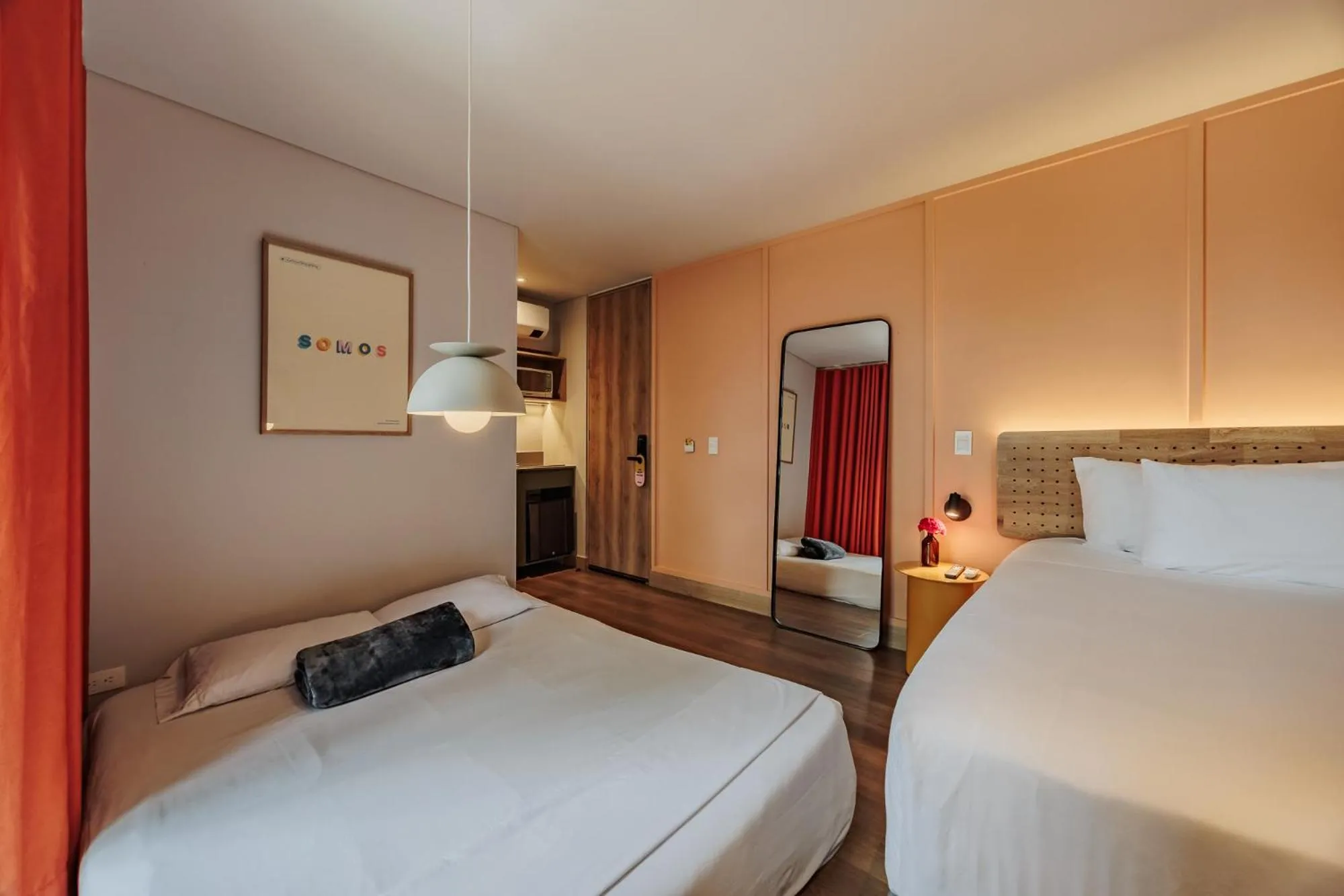 Bed in The Somos Central Hotel Poblado