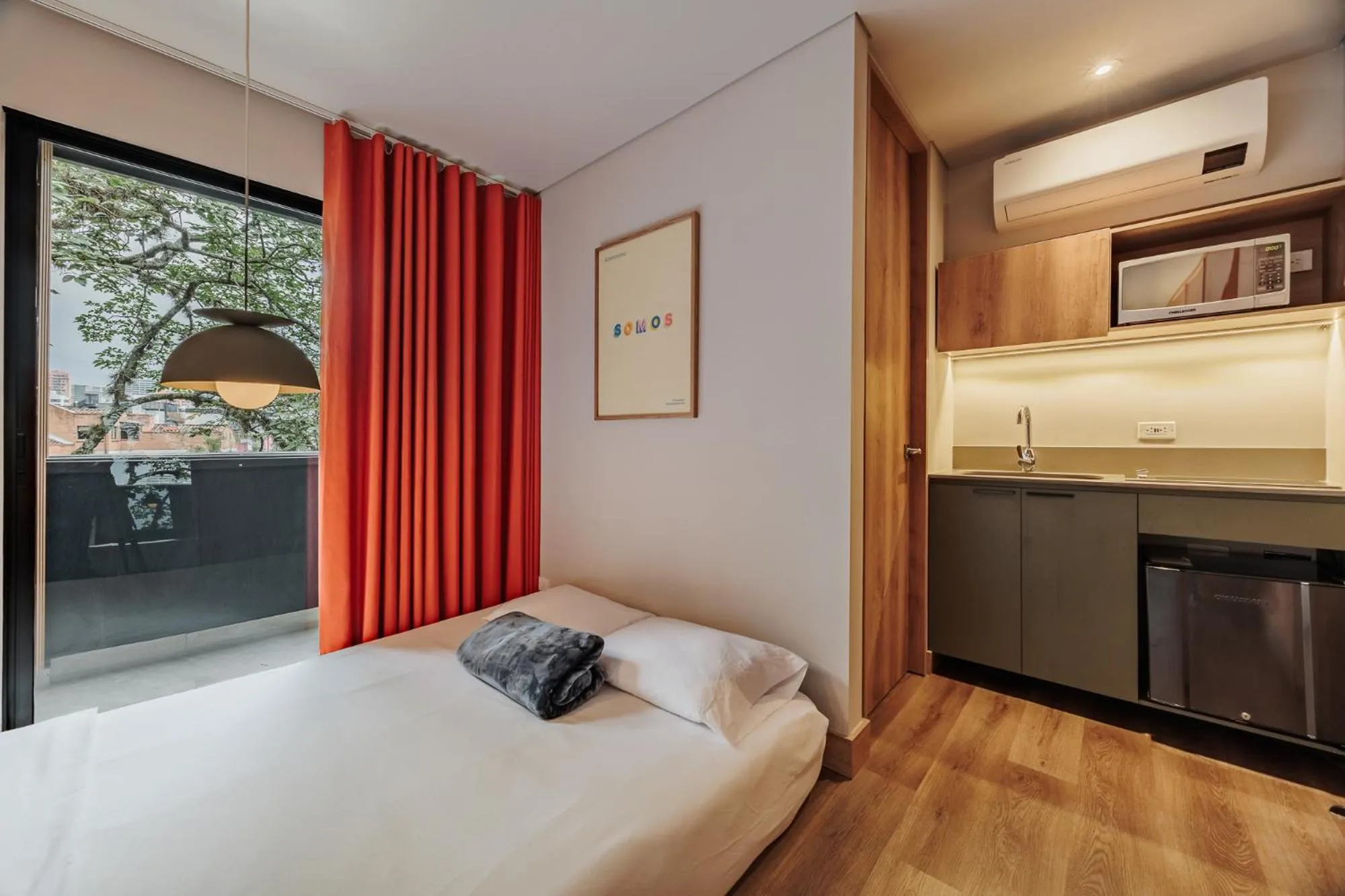 Bed in The Somos Central Hotel Poblado