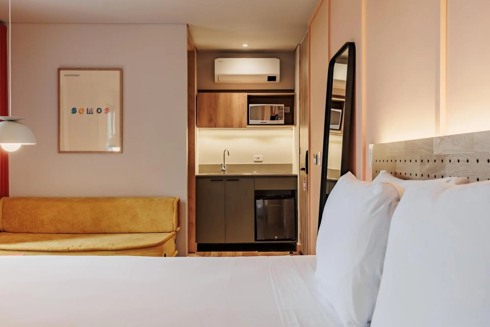 Bed in The Somos Central Hotel Poblado