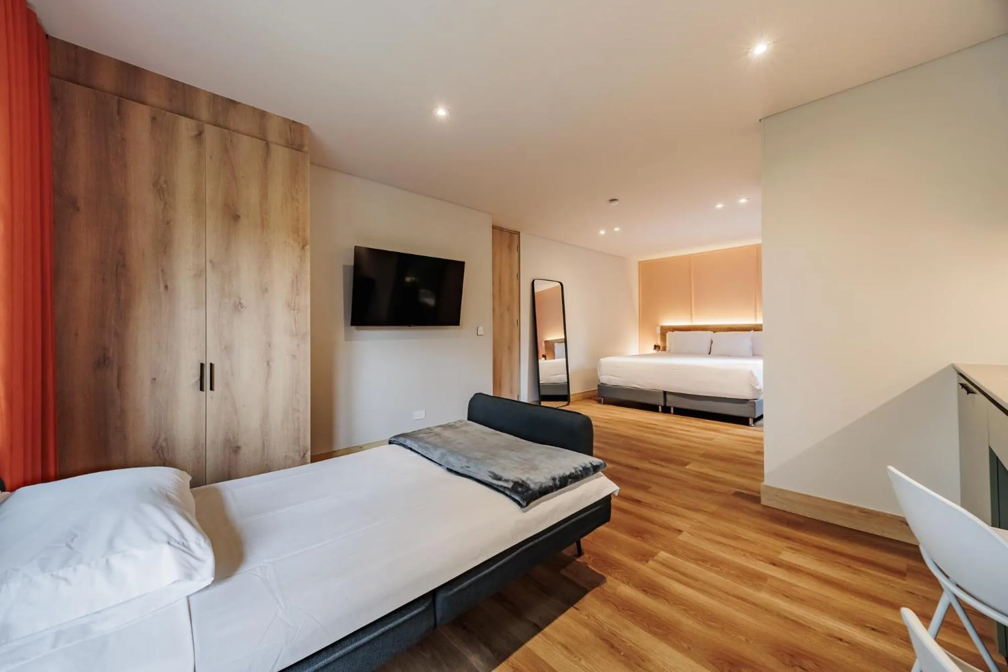 Bed in The Somos Central Hotel Poblado