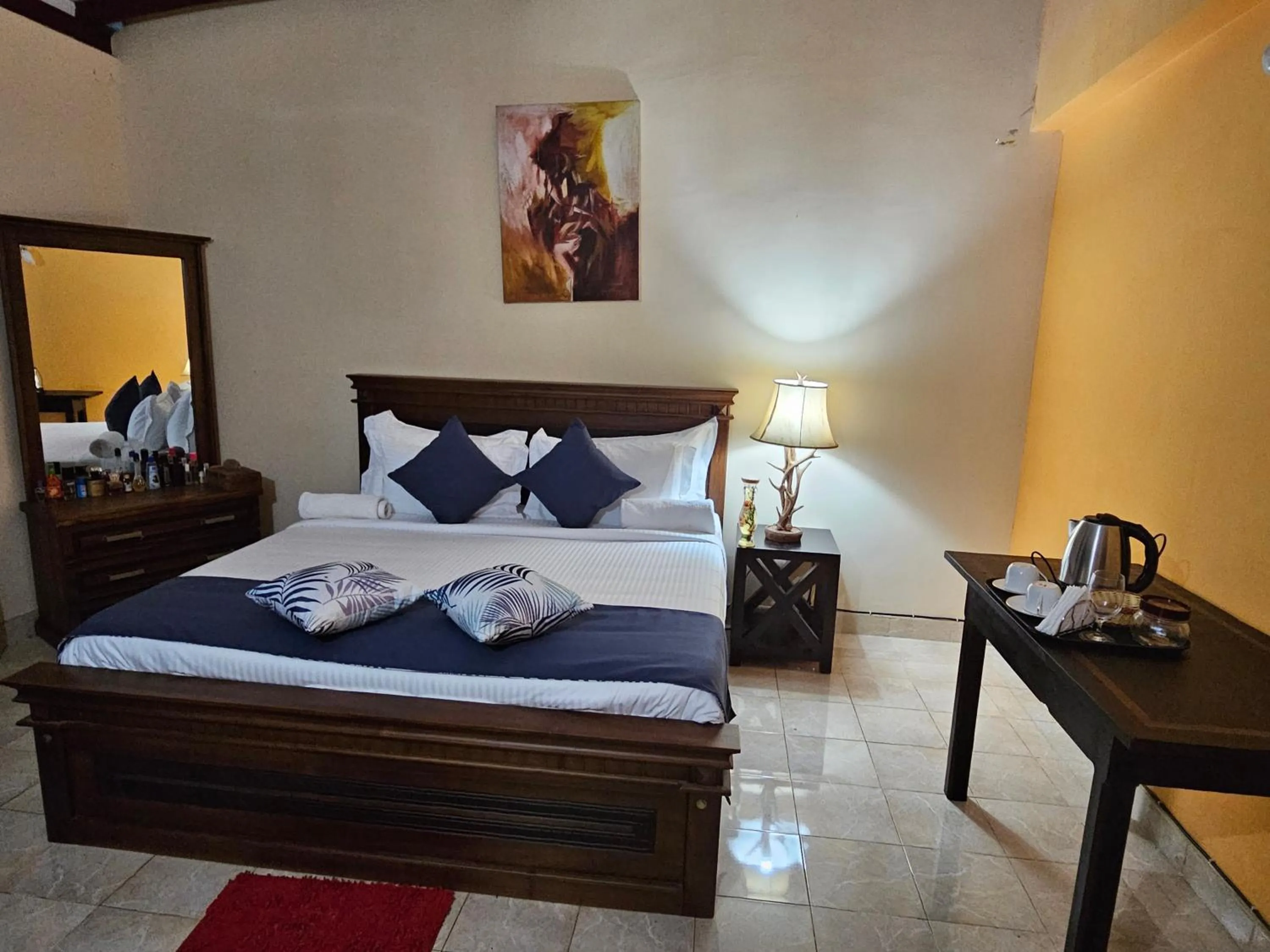 Bed in Ellakanda Nature Villa