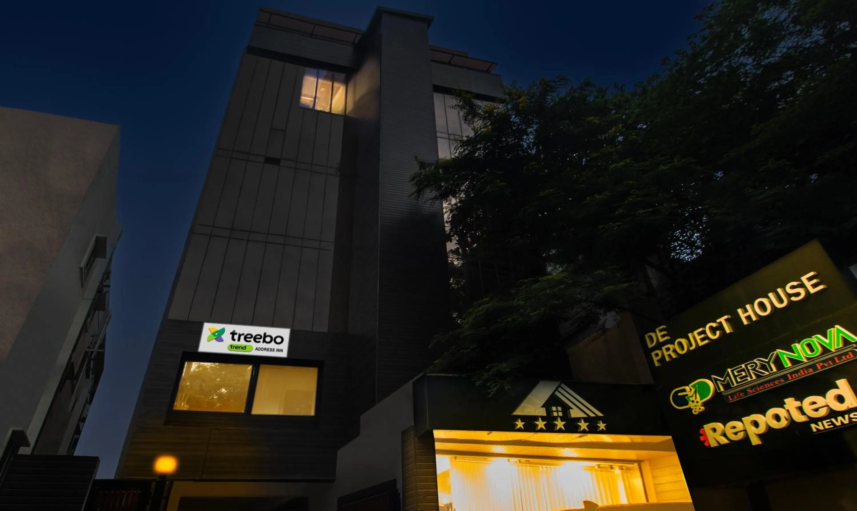 Facade/entrance in Treebo Address Inn Jubilee Hills