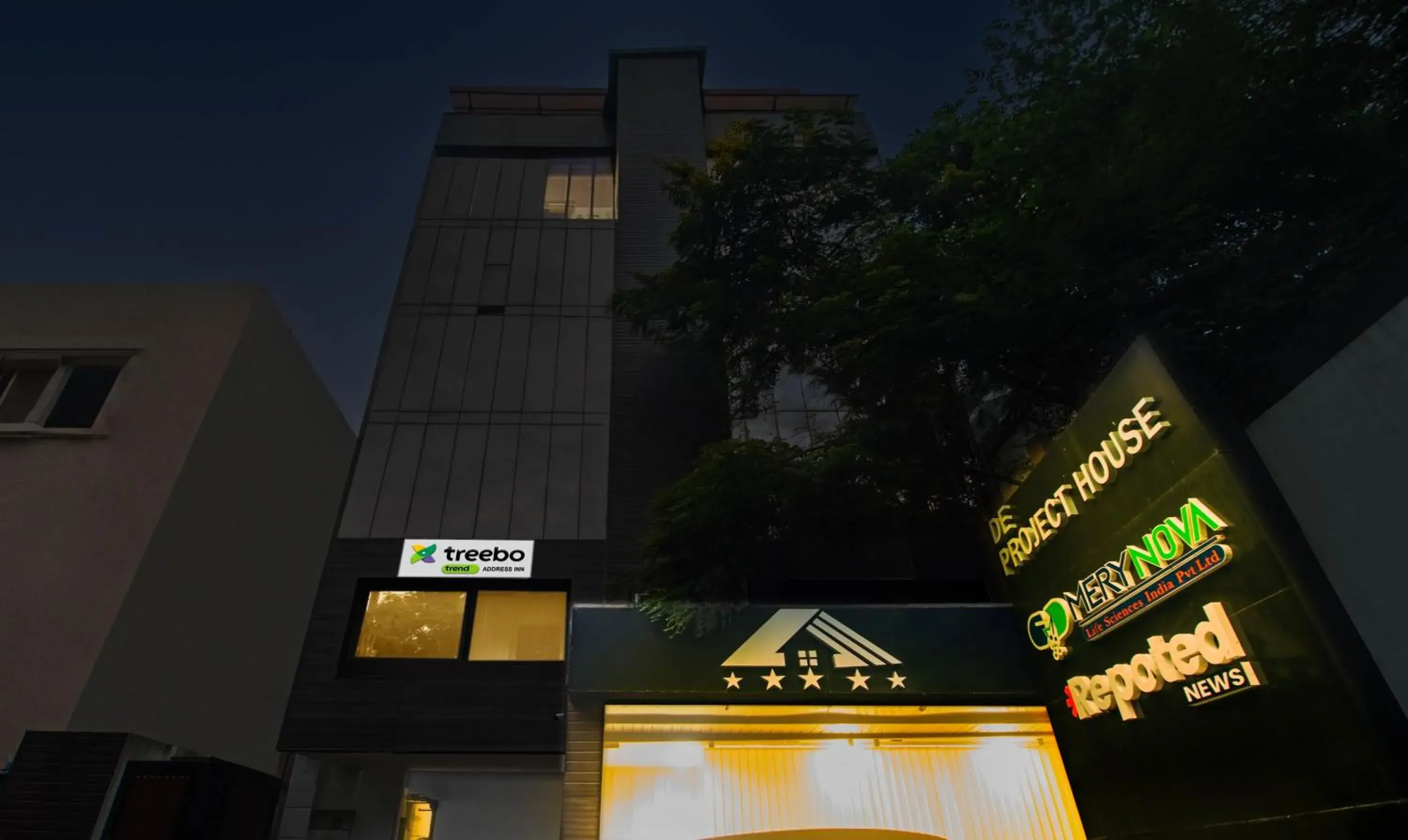 Facade/entrance in Treebo Address Inn Jubilee Hills Facade/entrance in Treebo Address Inn Jubilee Hills