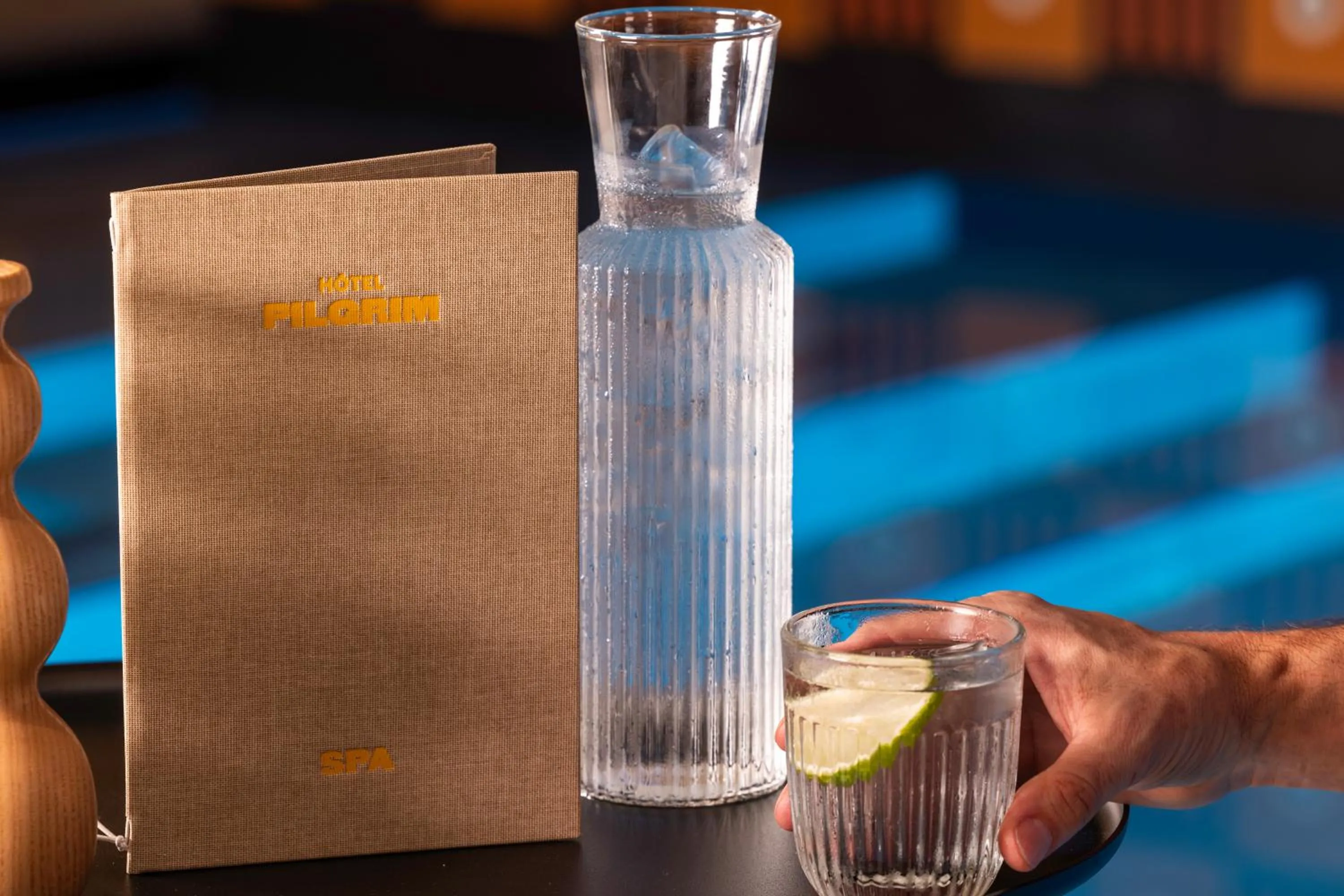 Swimming pool in Hôtel Pilgrim