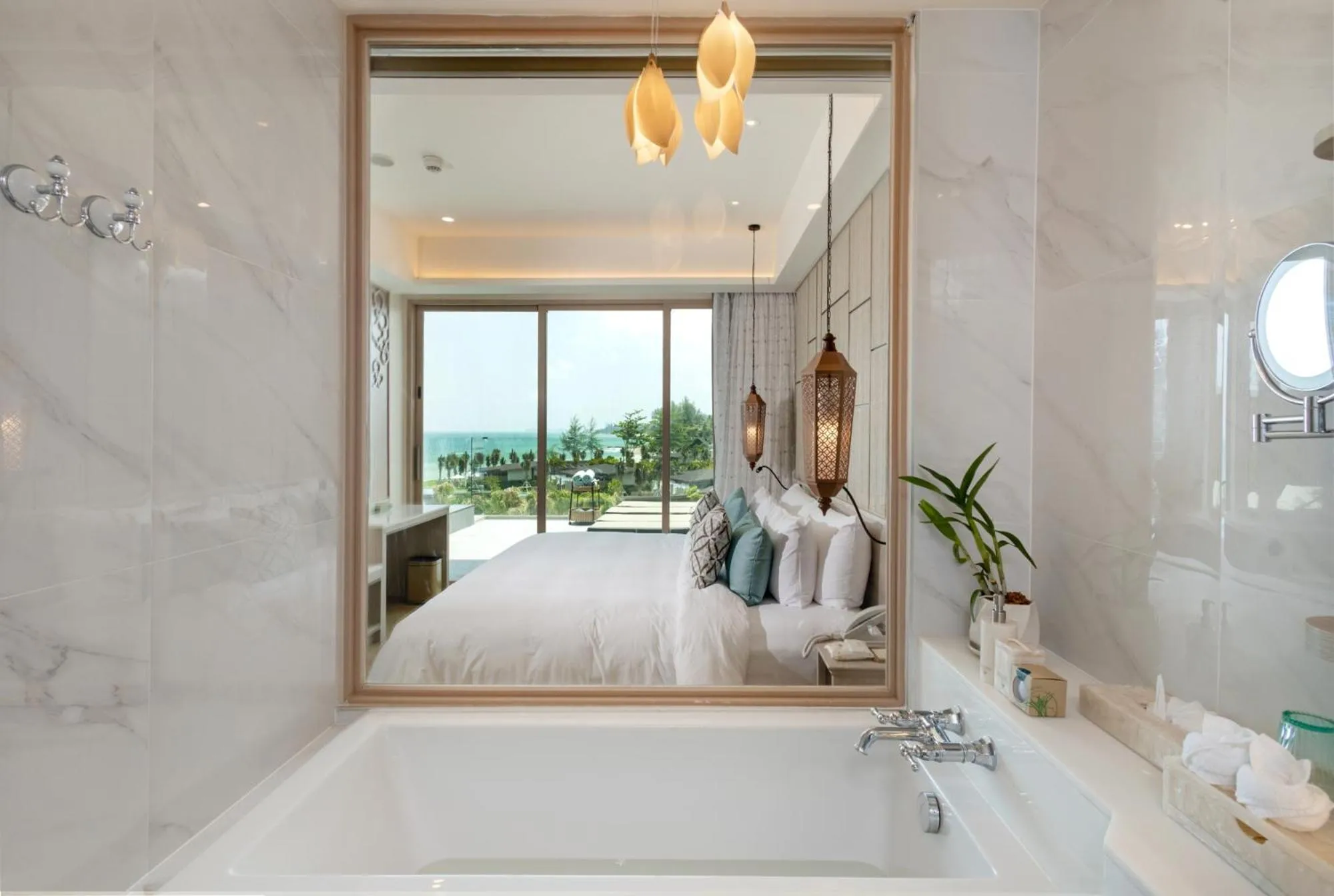 Bathroom, Bed in The Little Shore Khao Lak by Katathani