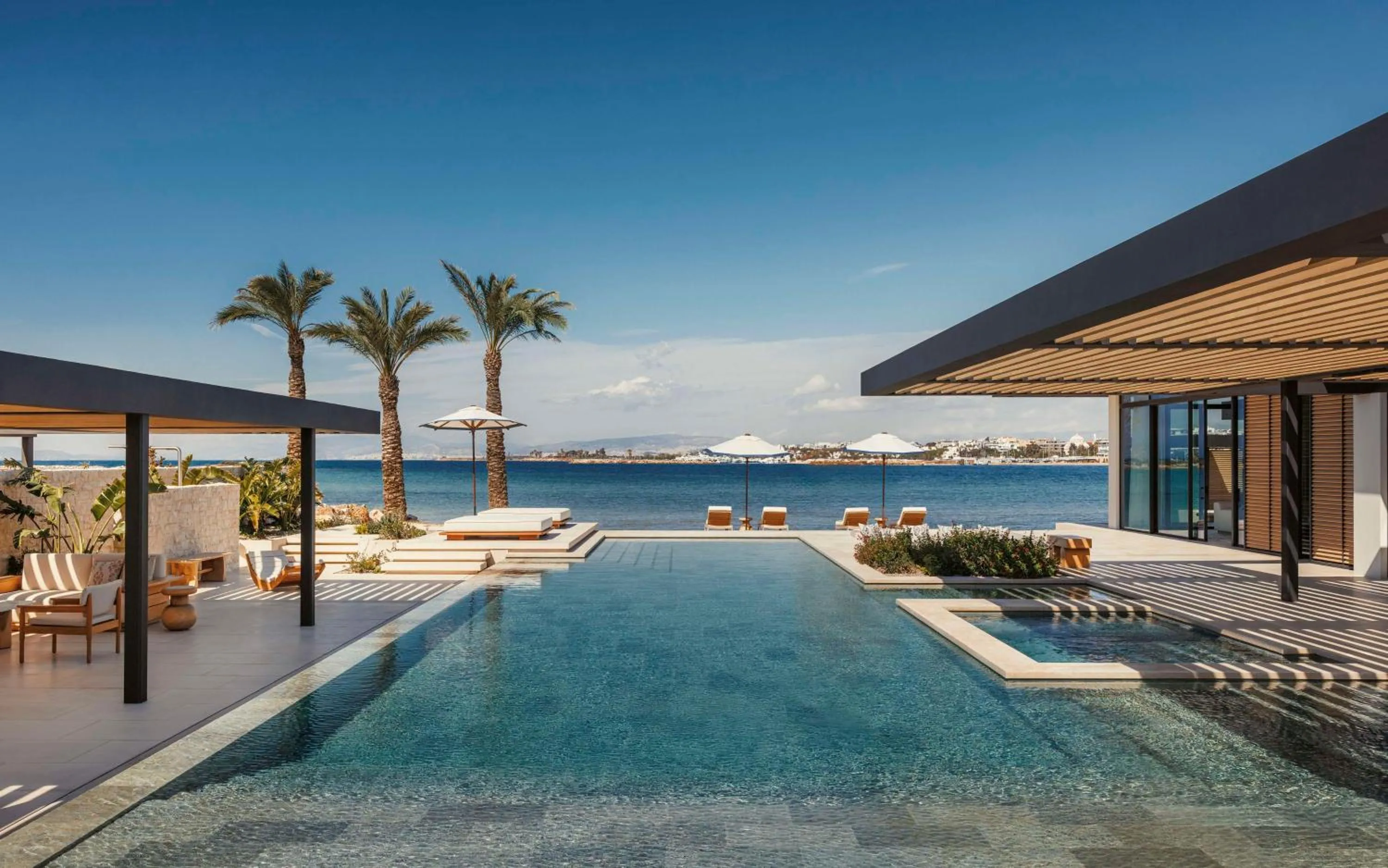 Pool view in One&Only Aesthesis, Athens