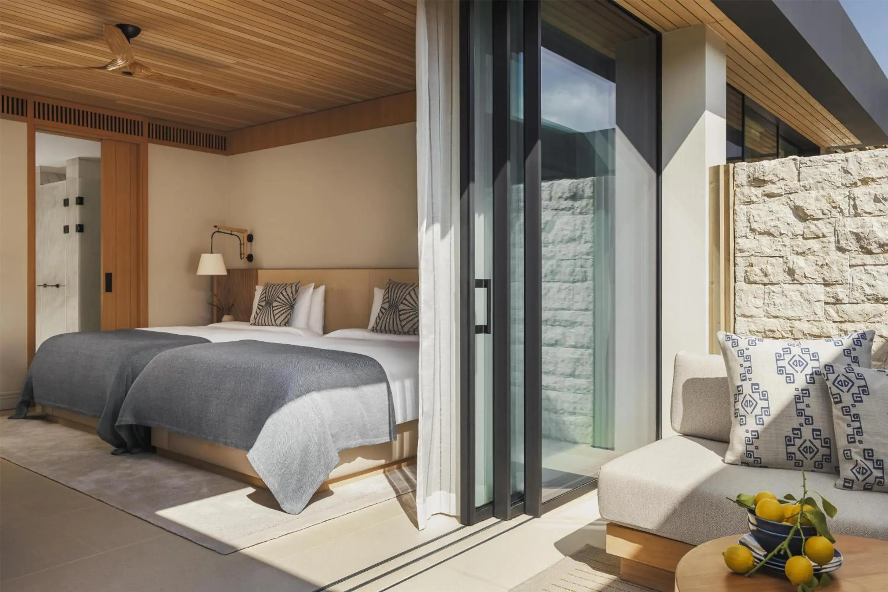 Bedroom, Bed in One&Only Aesthesis, Athens Bedroom, Bed in One&Only Aesthesis, Athens