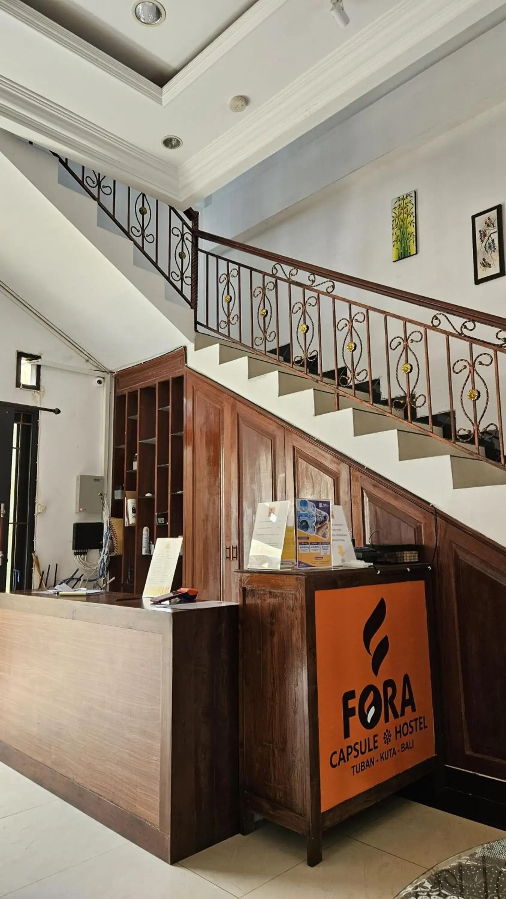Lobby or reception in Fora Capsule Hostel Tuban Kuta Bali Lobby or reception in Fora Capsule Hostel Tuban Kuta Bali