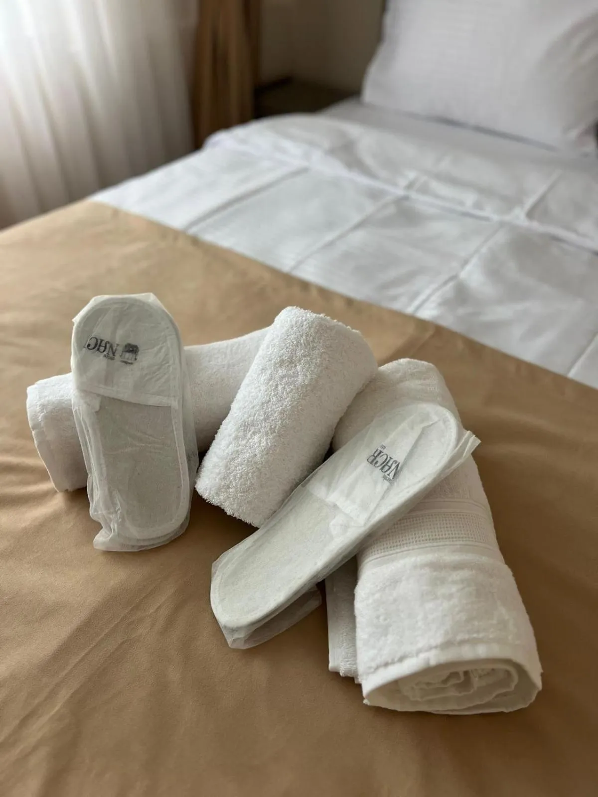 towels, Bed in Taksim Nacre 360 Suit