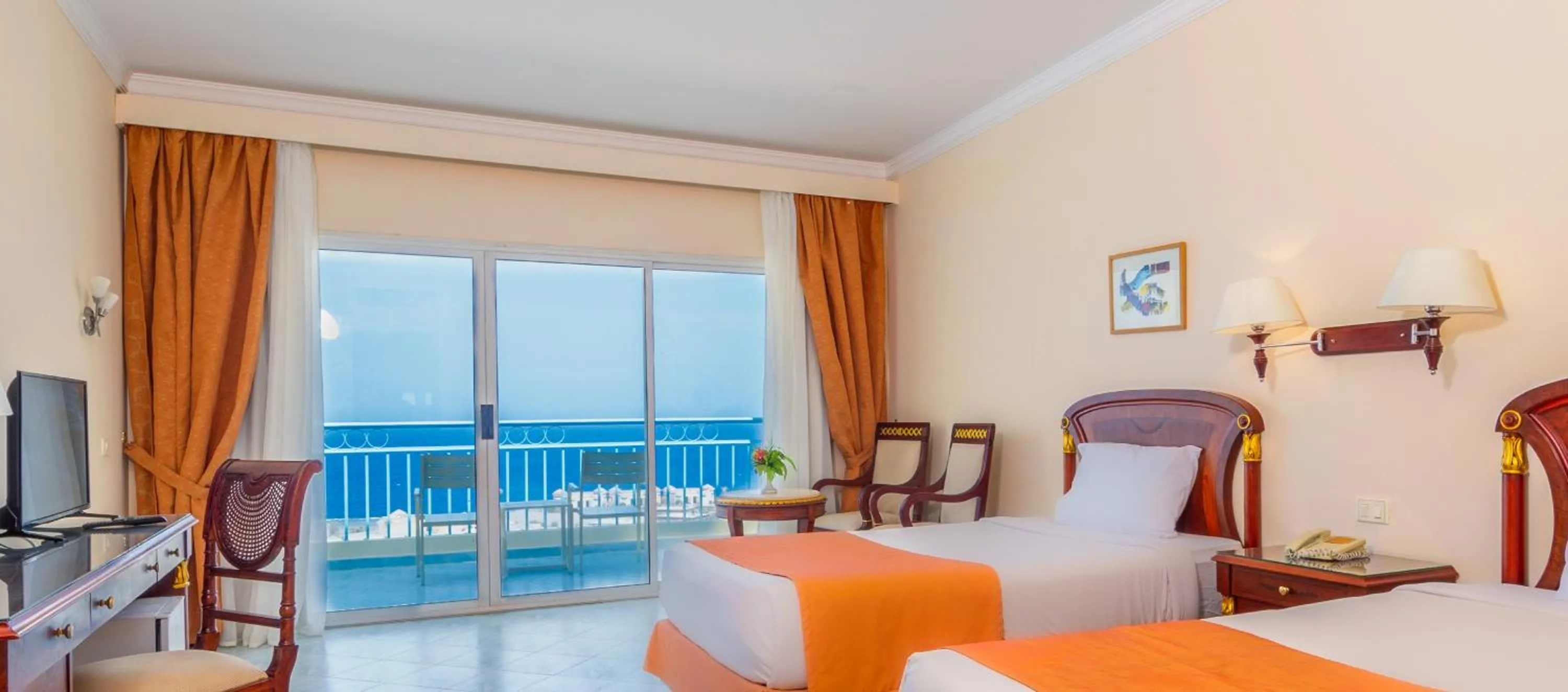View (from property/room), Bed in Siva Golden Bay Makadi