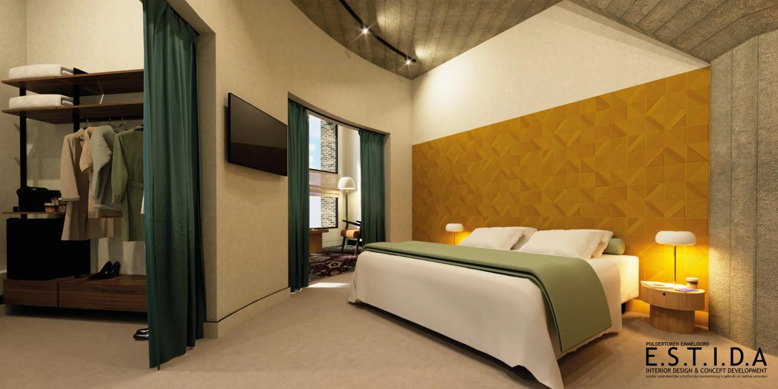 Bedroom, Bed in Hotel Restaurant Grandcafé 't Voorhuys