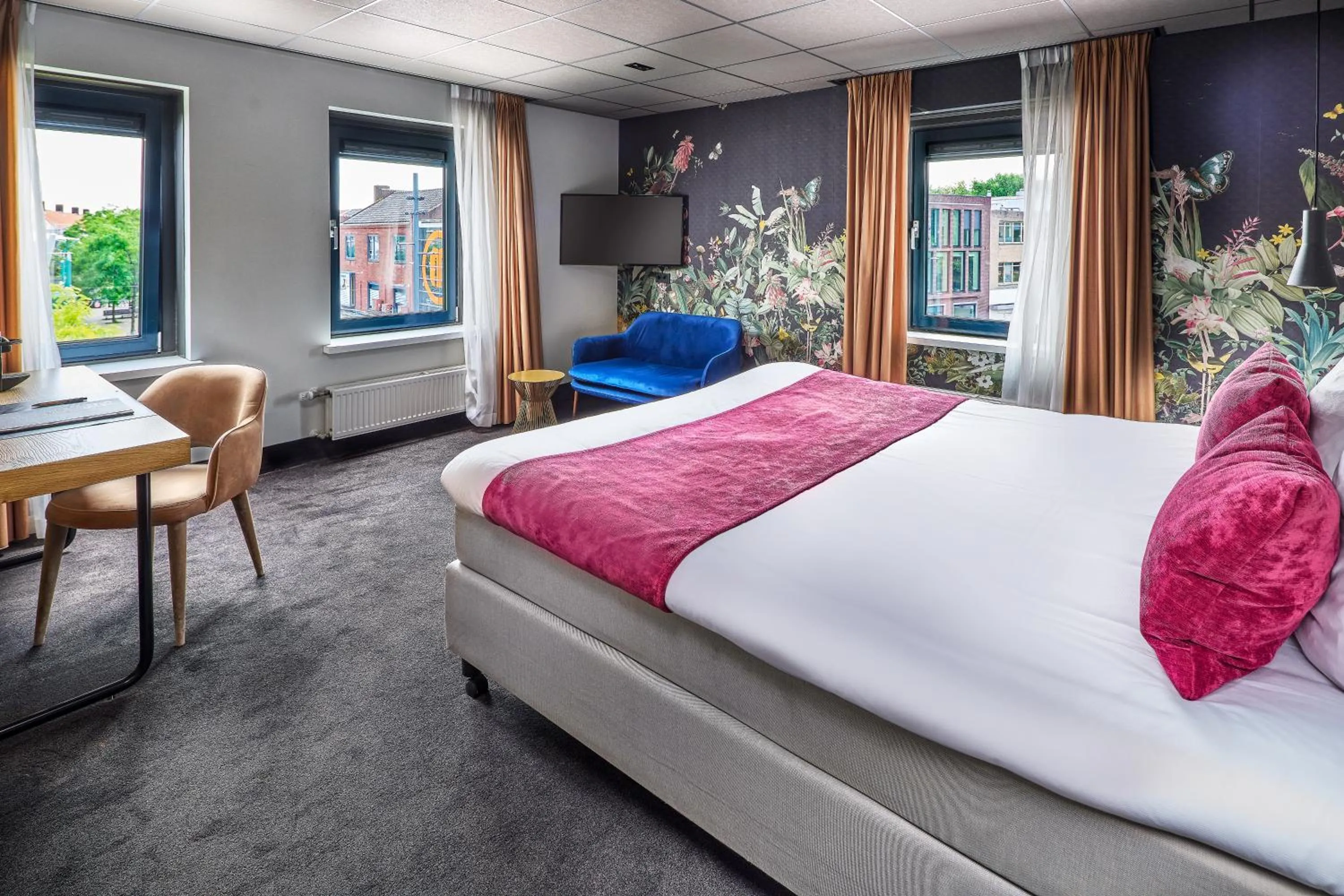 Bedroom, Bed in Hotel Restaurant Grandcafé 't Voorhuys