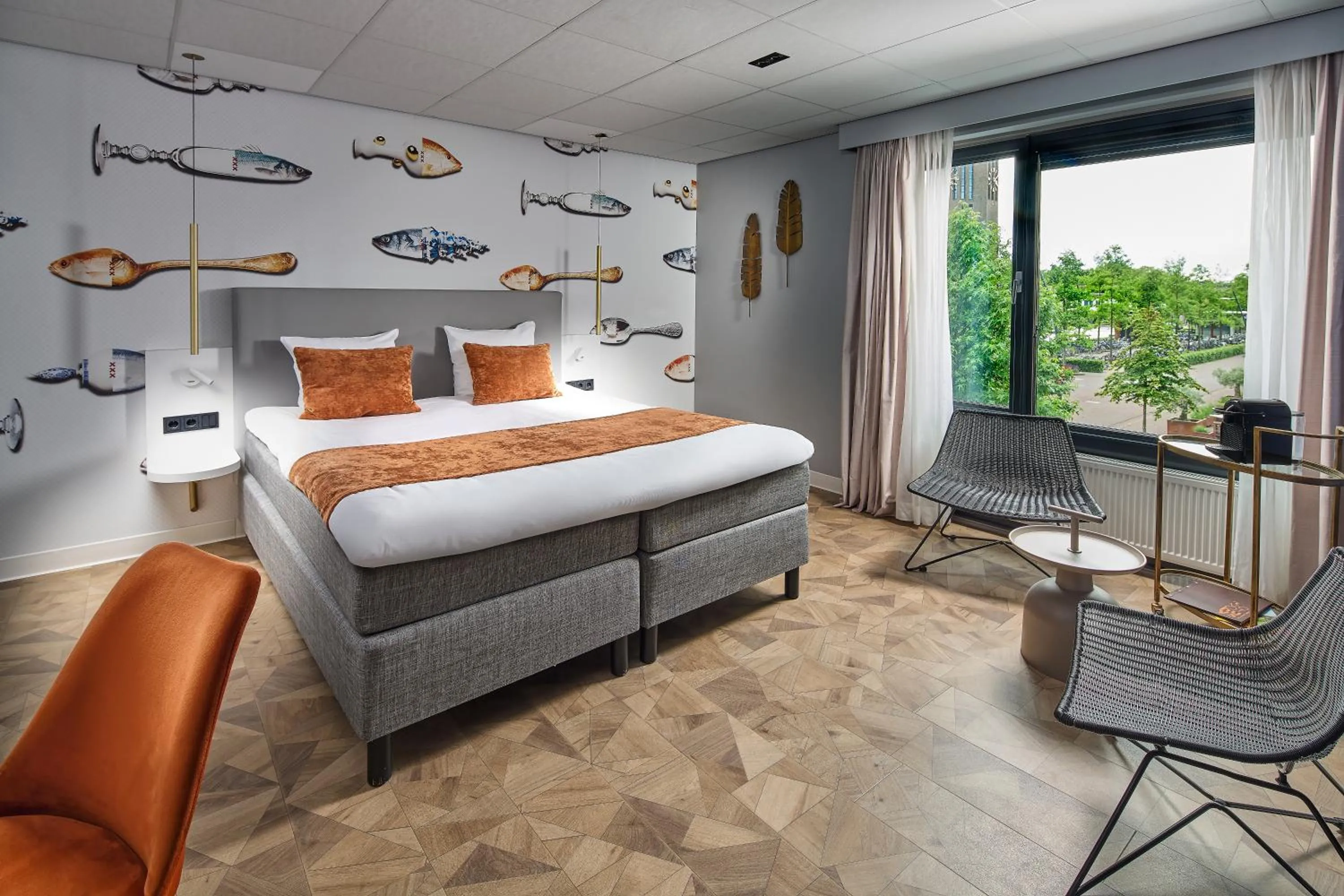 Bedroom, Bed in Hotel Restaurant Grandcafé 't Voorhuys