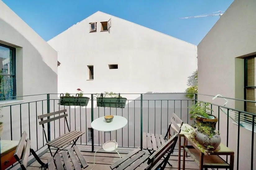 Balcony/Terrace in Lovely 2BR Apt w Balcony in Neve Tzedek Area Sea N' Rent