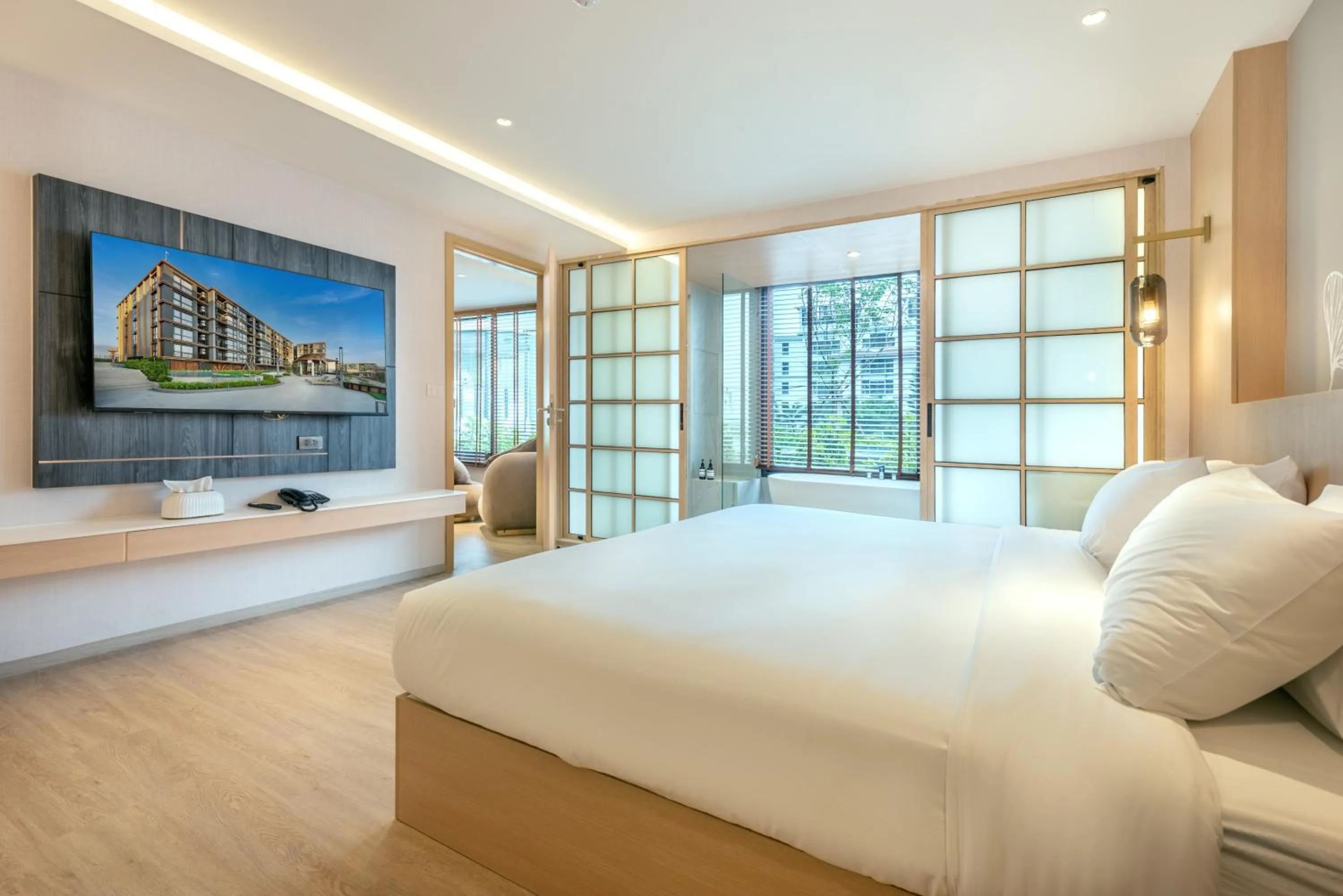 Bed in Salaya One Hotel & Service Apartment