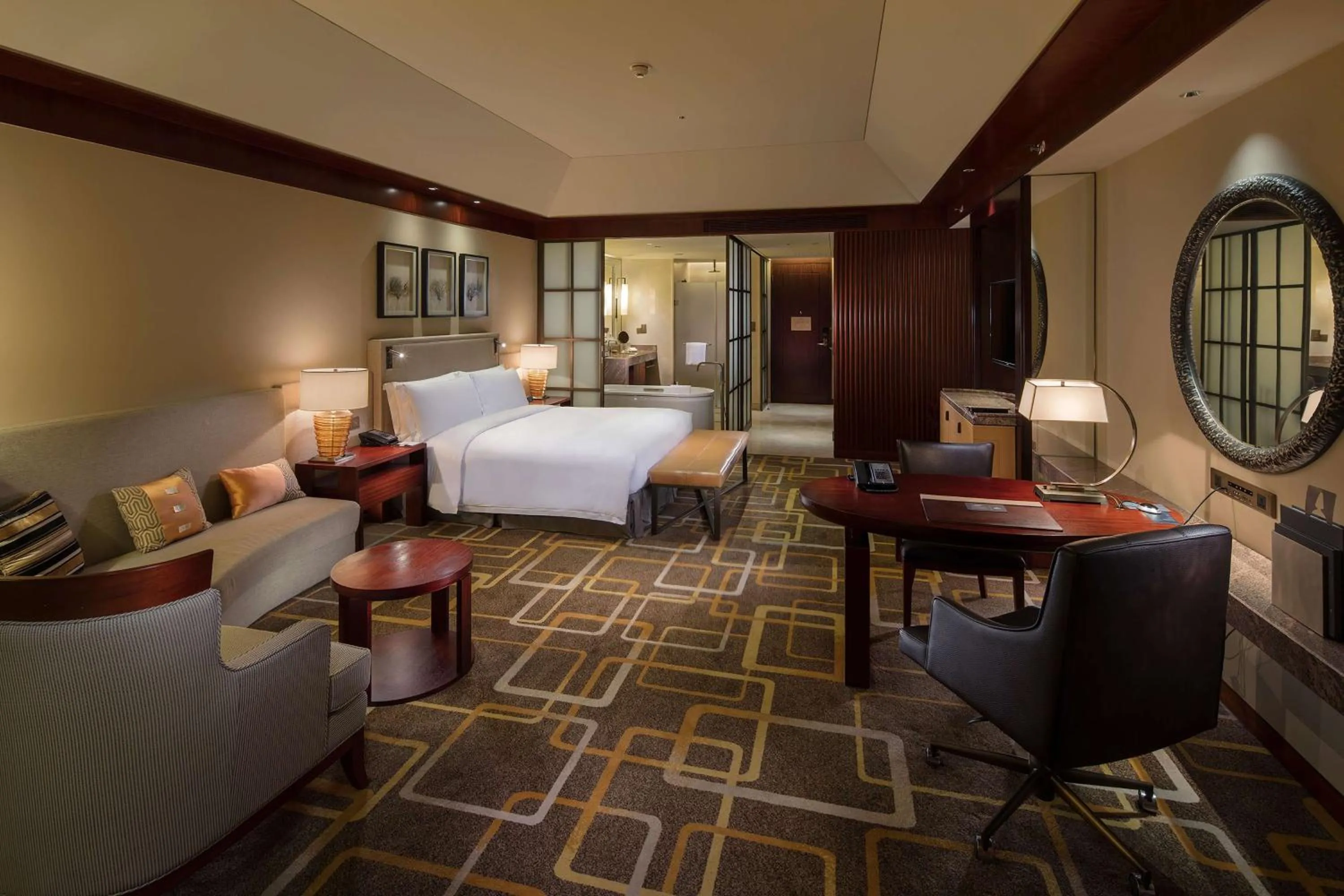 Bedroom, Bed in Hilton Qingdao Golden Beach 丨 10 mins' walk to Golden Beach and Beer City