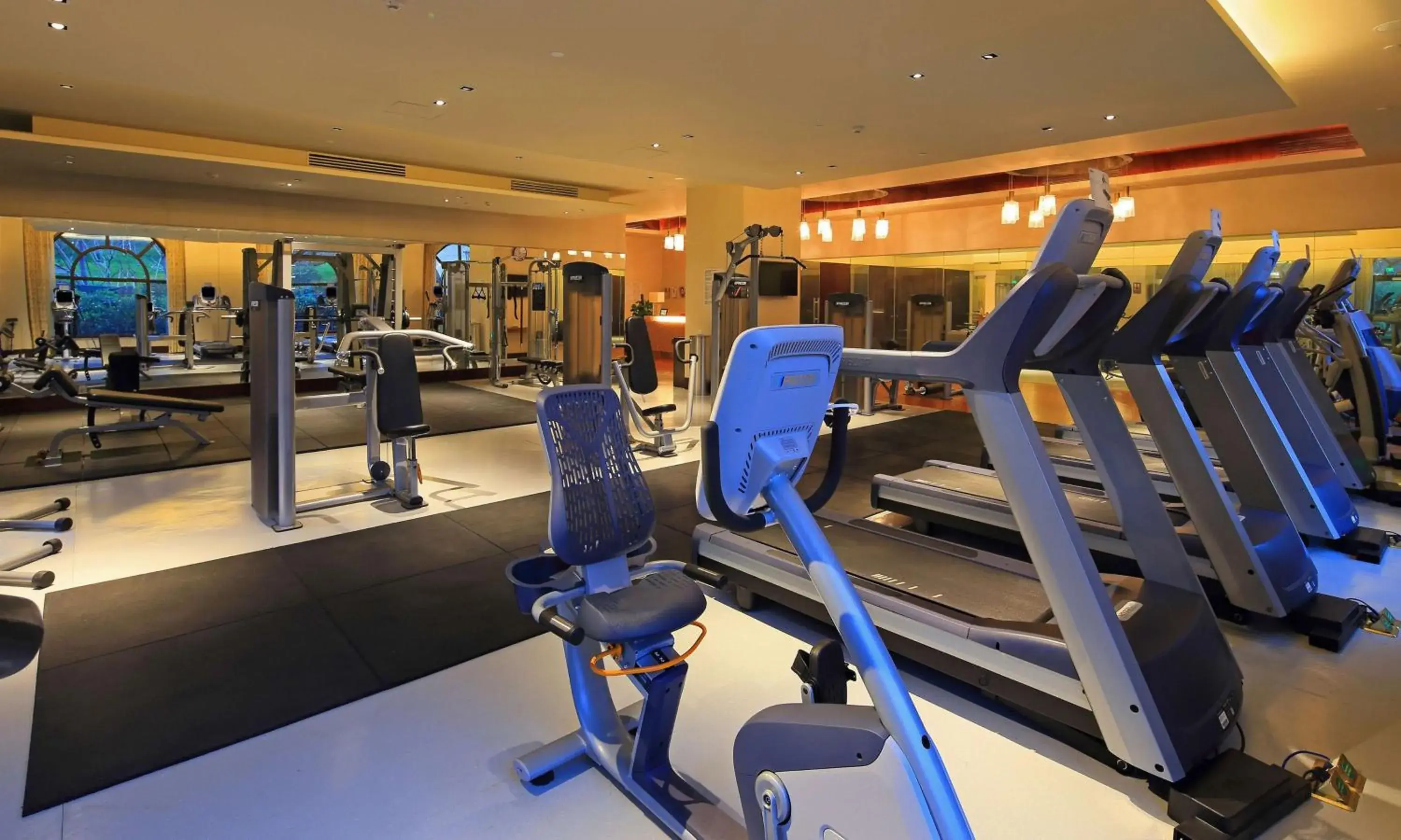 Fitness centre/facilities in Hilton Qingdao Golden Beach 丨 10 mins' walk to Golden Beach and Beer City Fitness centre/facilities in Hilton Qingdao Golden Beach 丨 10 mins' walk to Golden Beach and Beer City