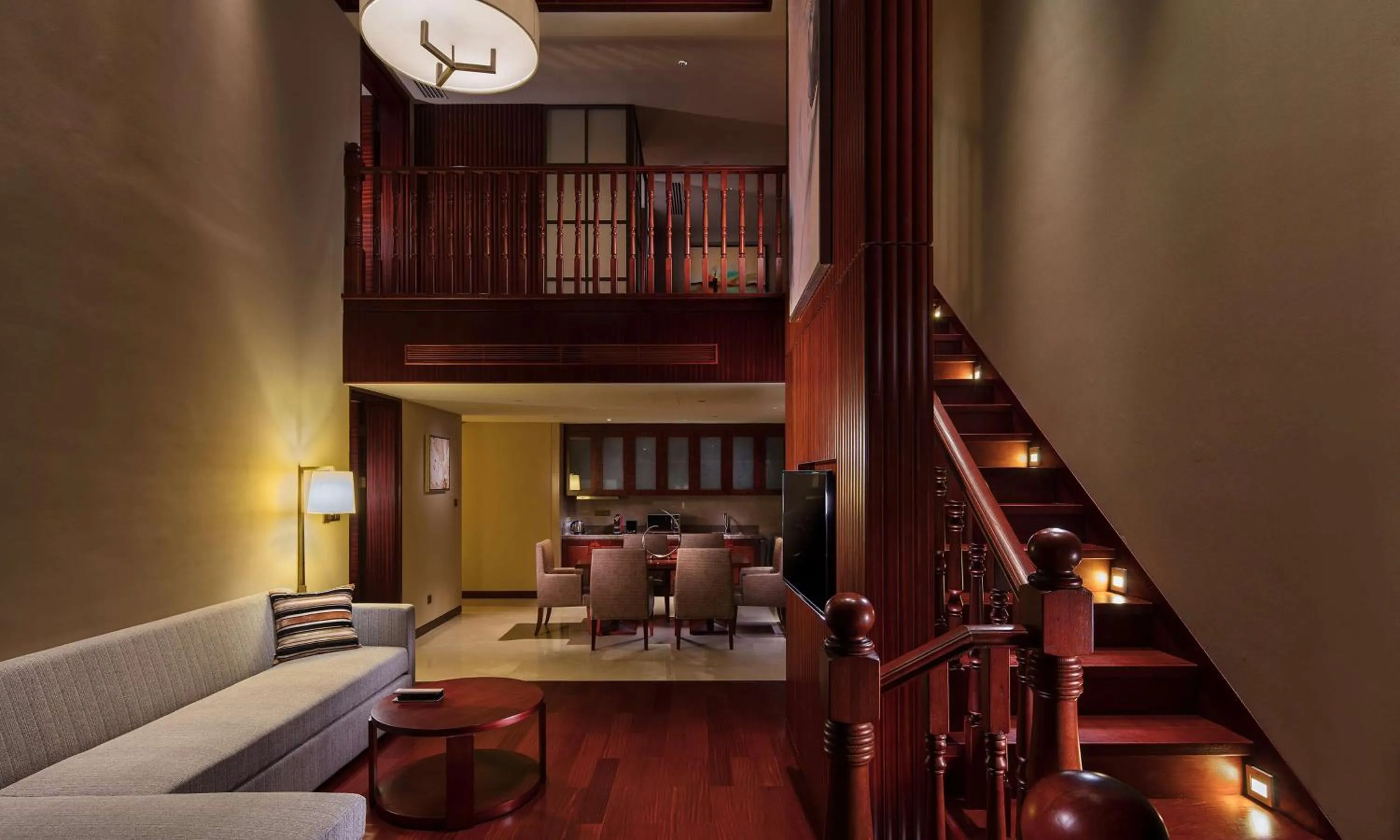 Living room, Bed in Hilton Qingdao Golden Beach 丨 10 mins' walk to Golden Beach and Beer City