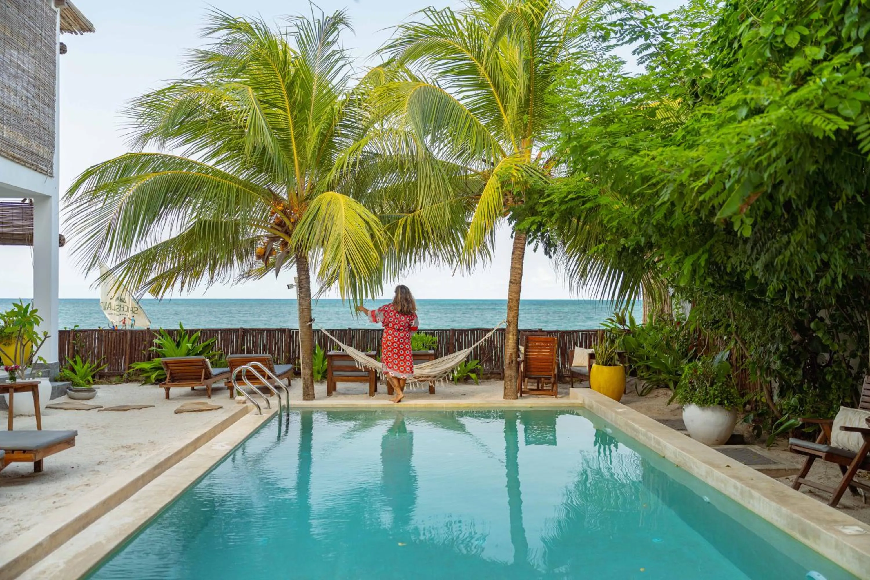 Pool view in Babu Villas