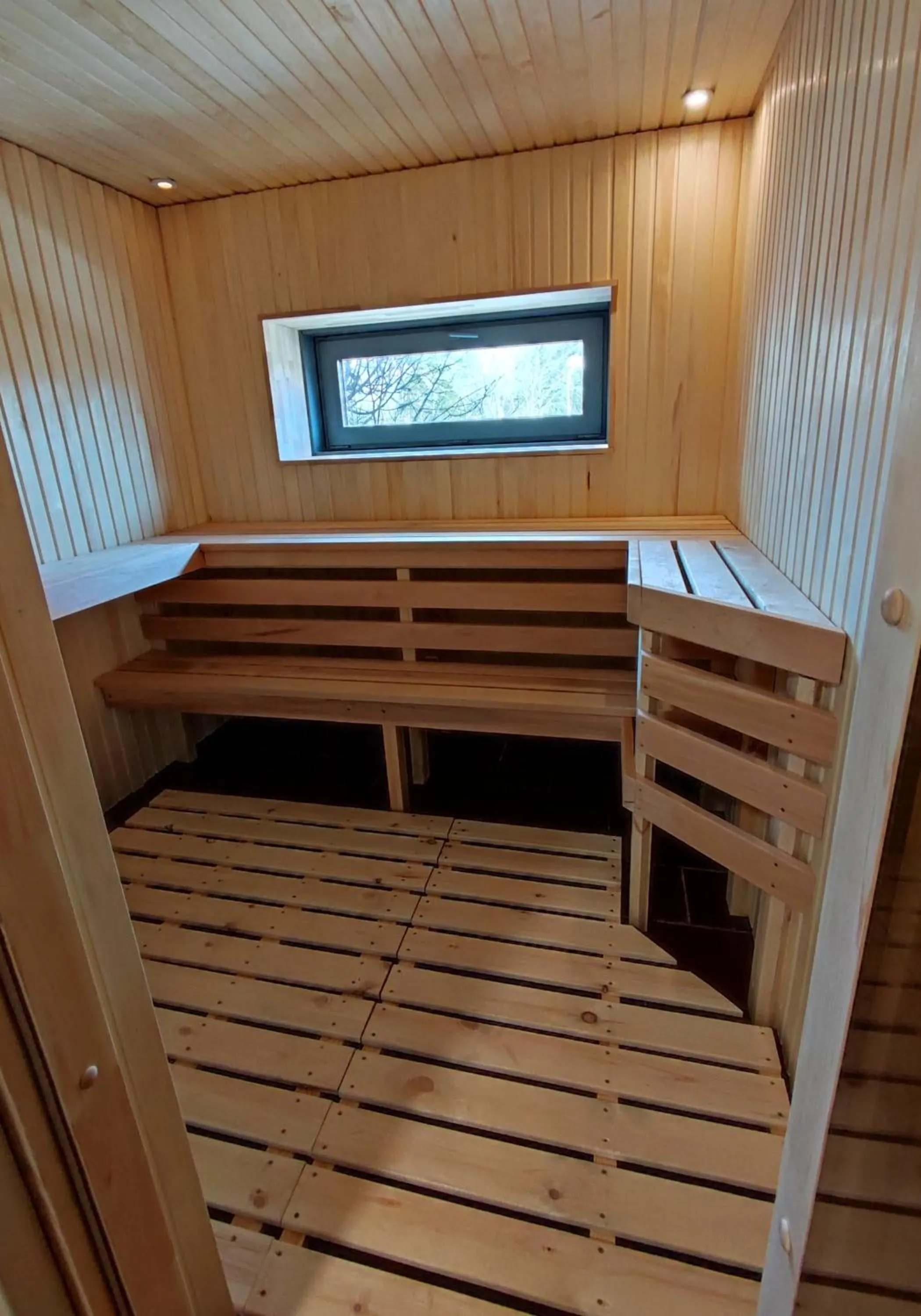 Sauna in Saules Club Apart Hotel