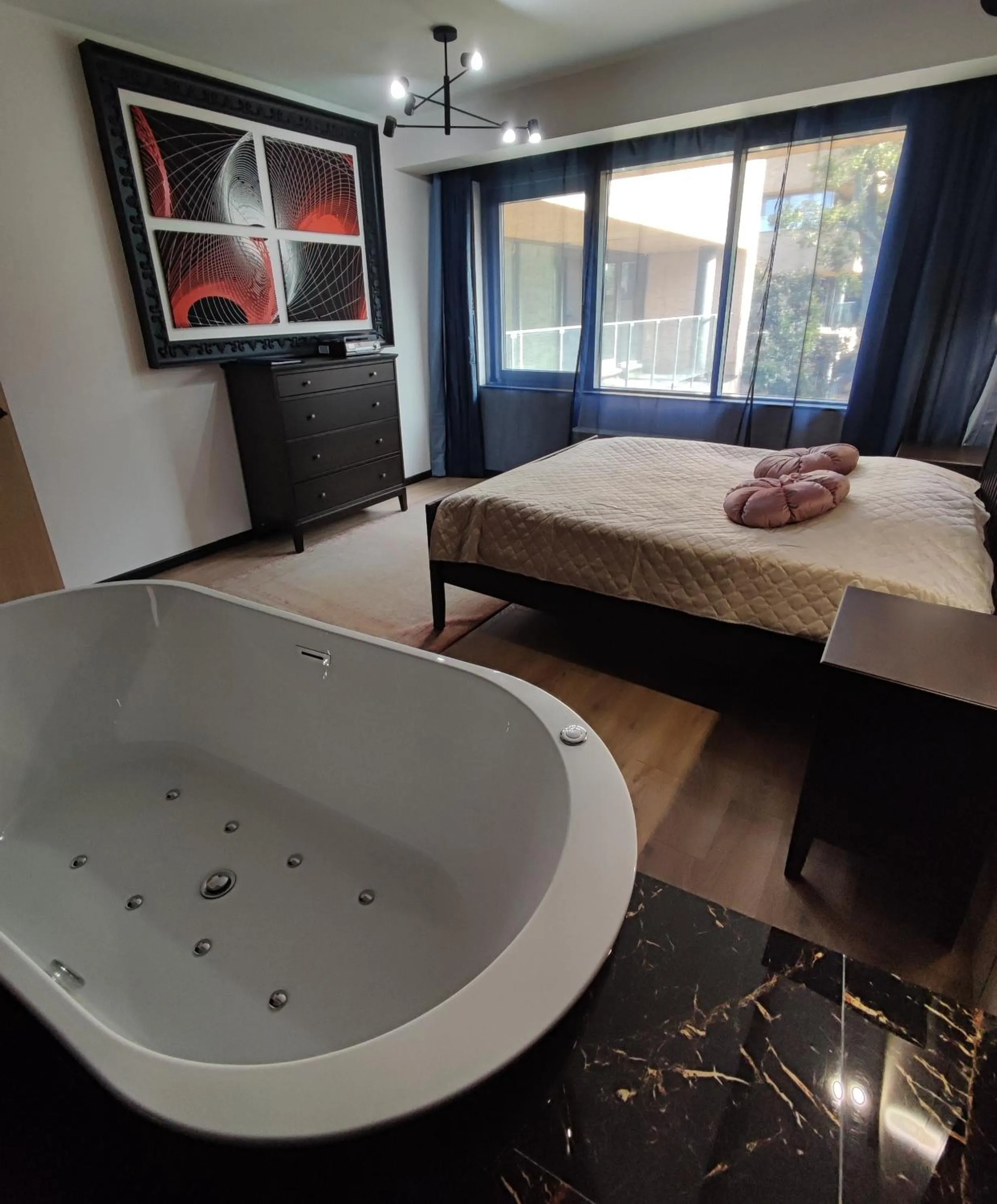 Bed in Saules Club Apart Hotel