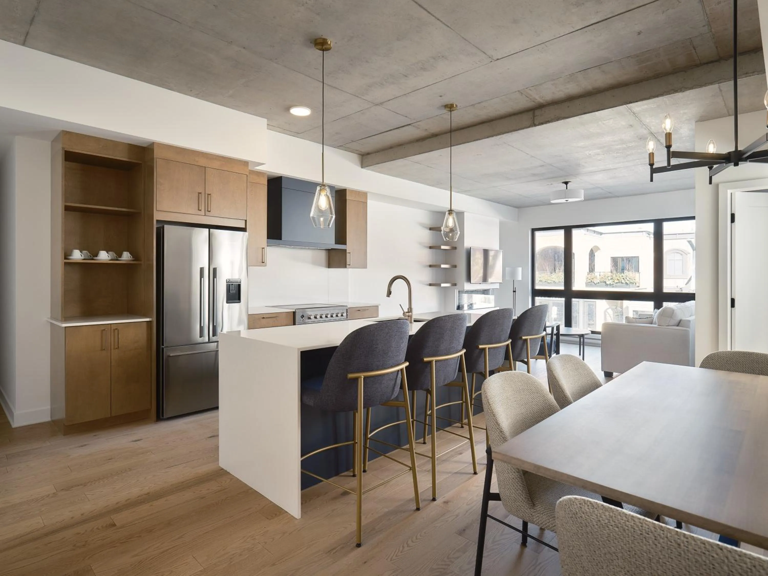 Kitchen or kitchenette in Hôtel Expérience - Quartier Des Marinas