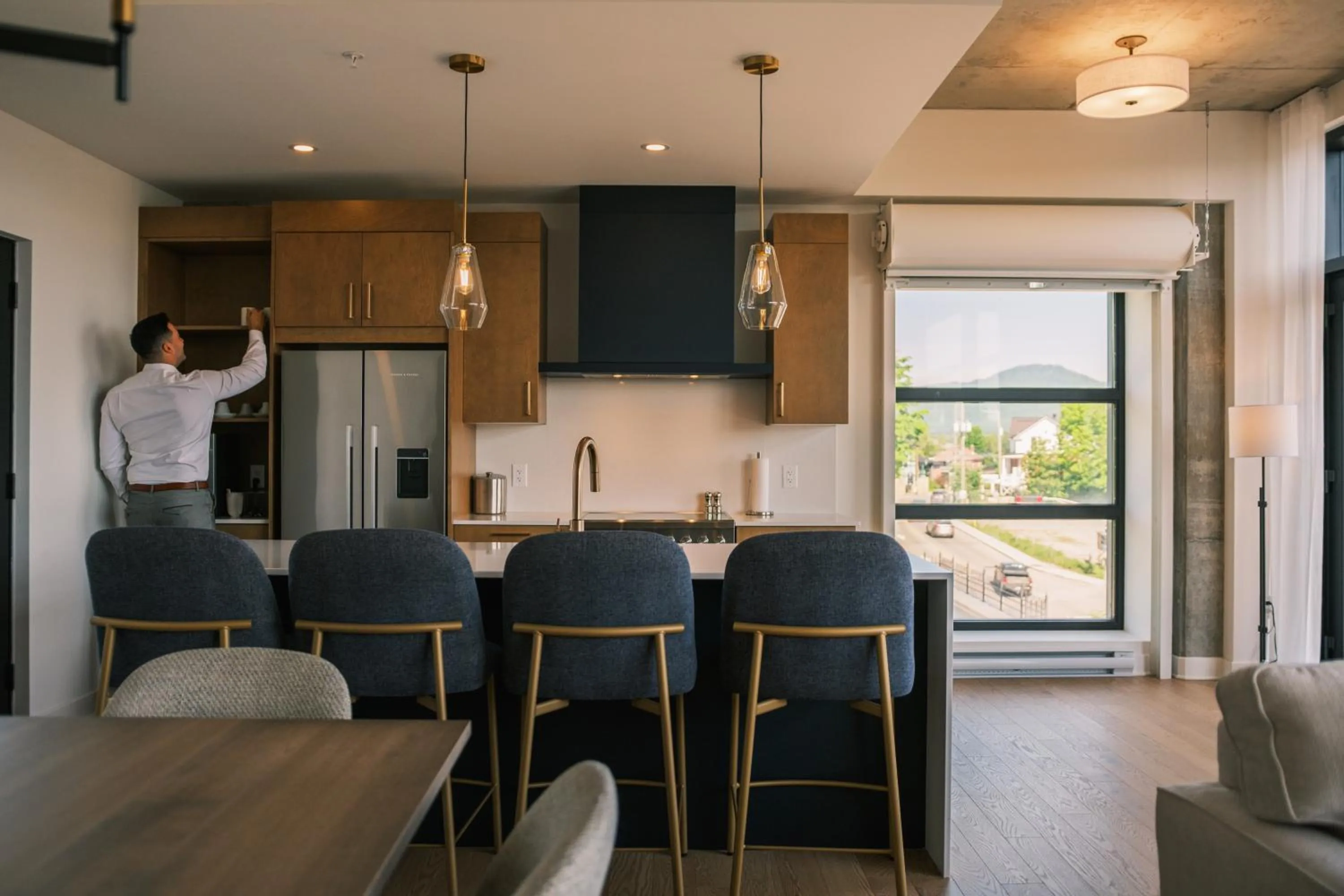 Kitchen or kitchenette in Hôtel Expérience - Quartier Des Marinas