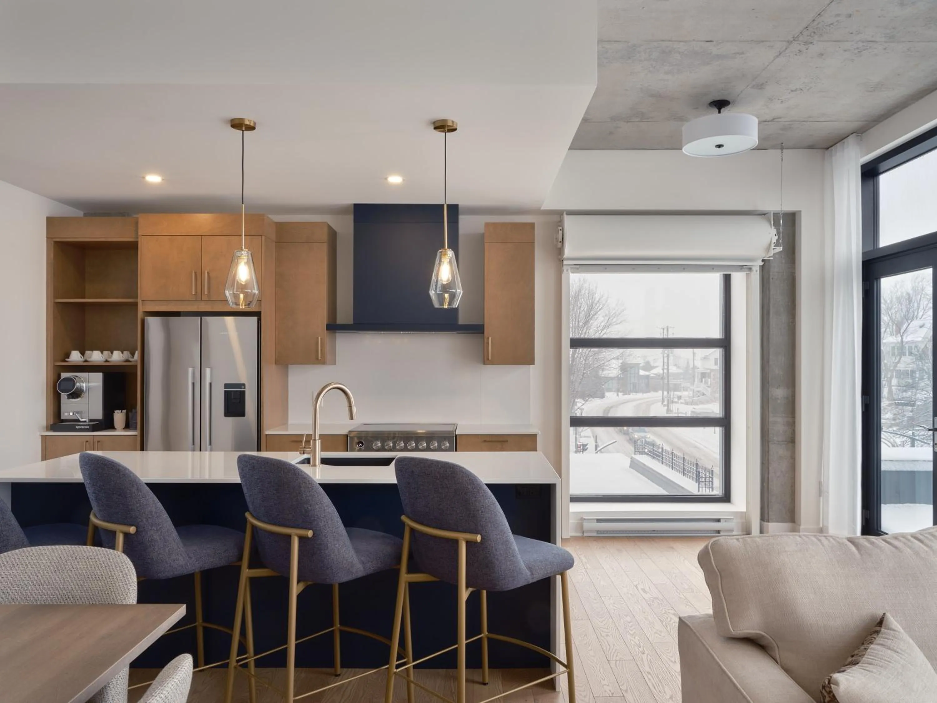 Kitchen or kitchenette in Hôtel Expérience - Quartier Des Marinas