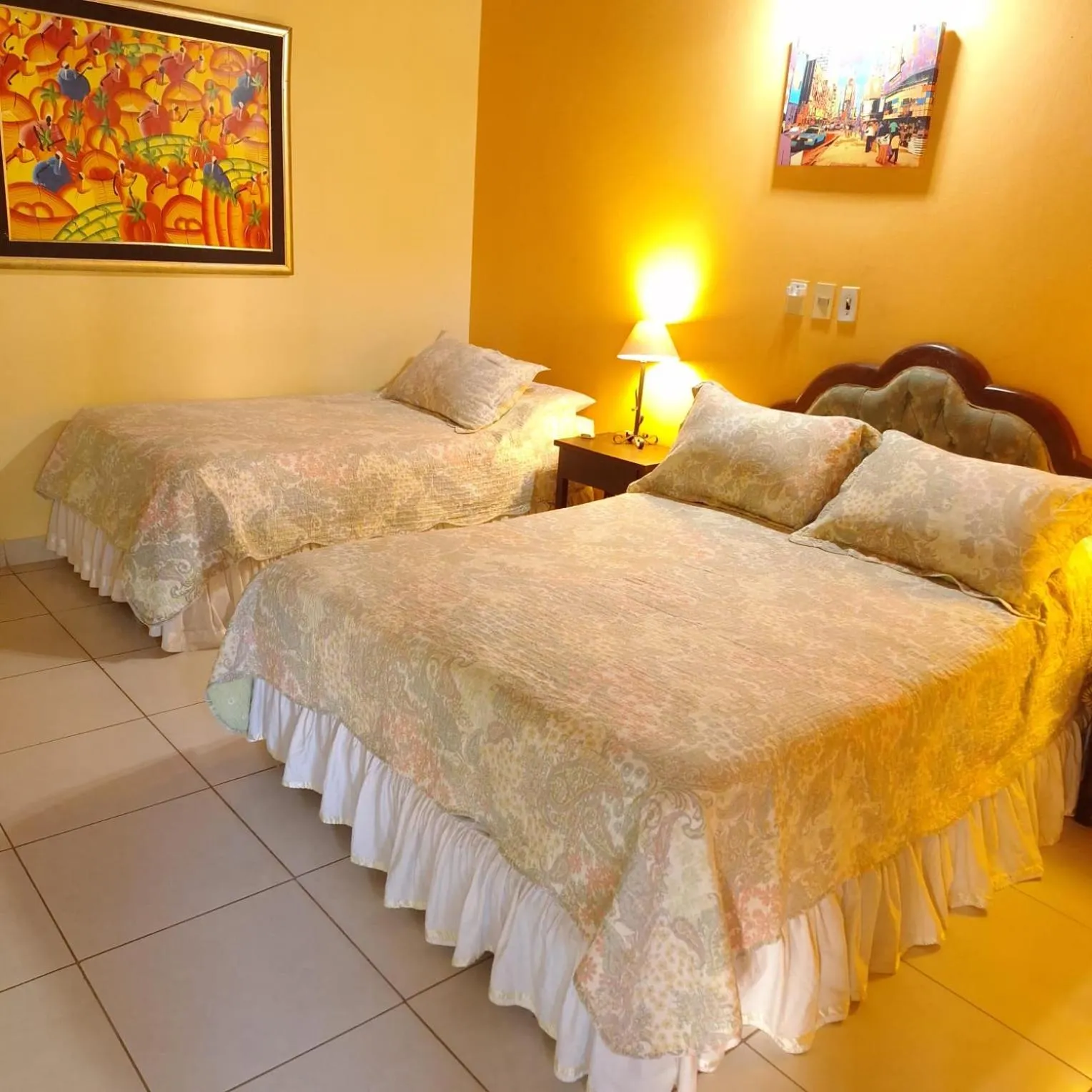 Bed in Hotel Santo Domingo