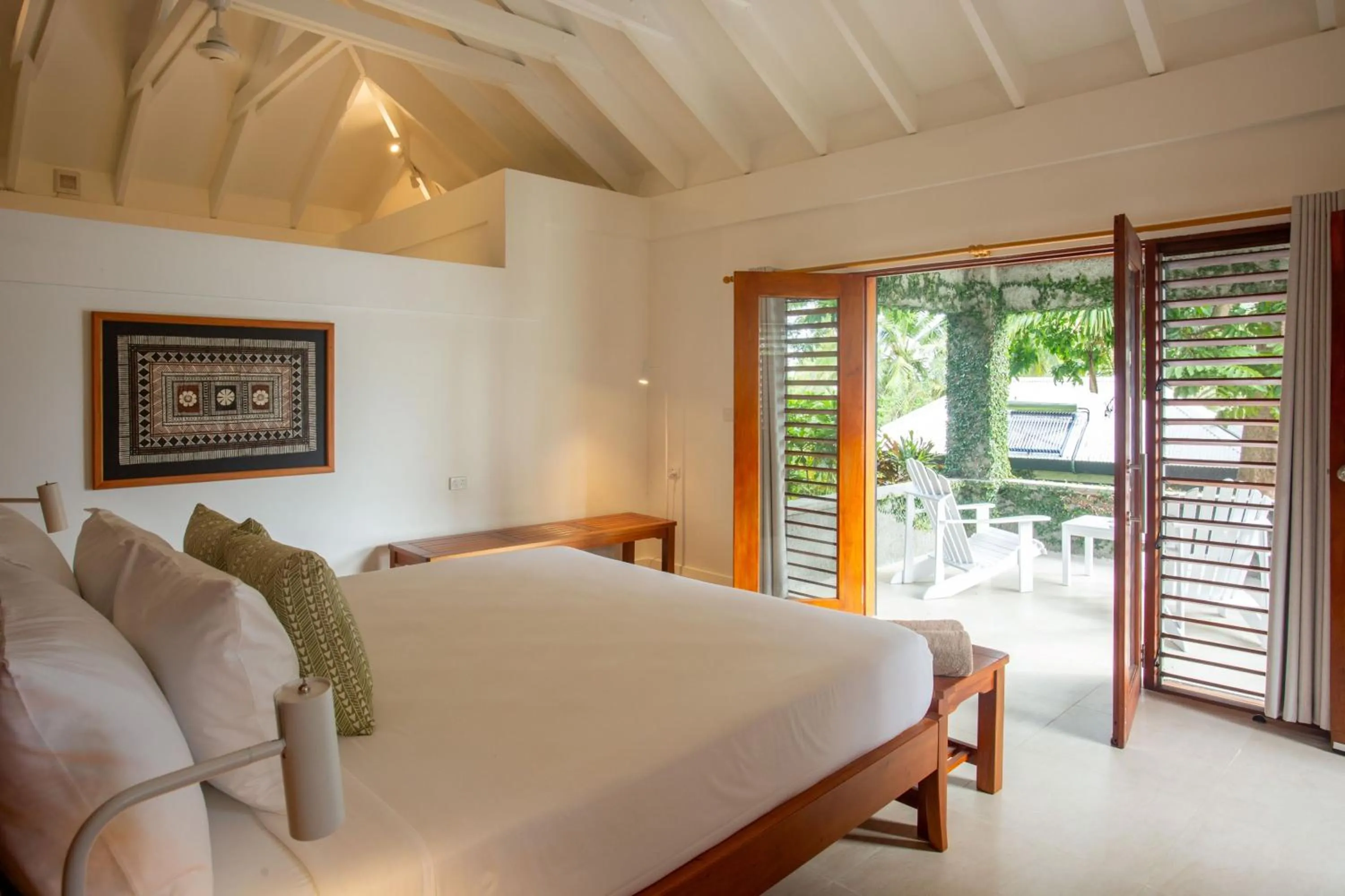 Bed in Waya Island Resort
