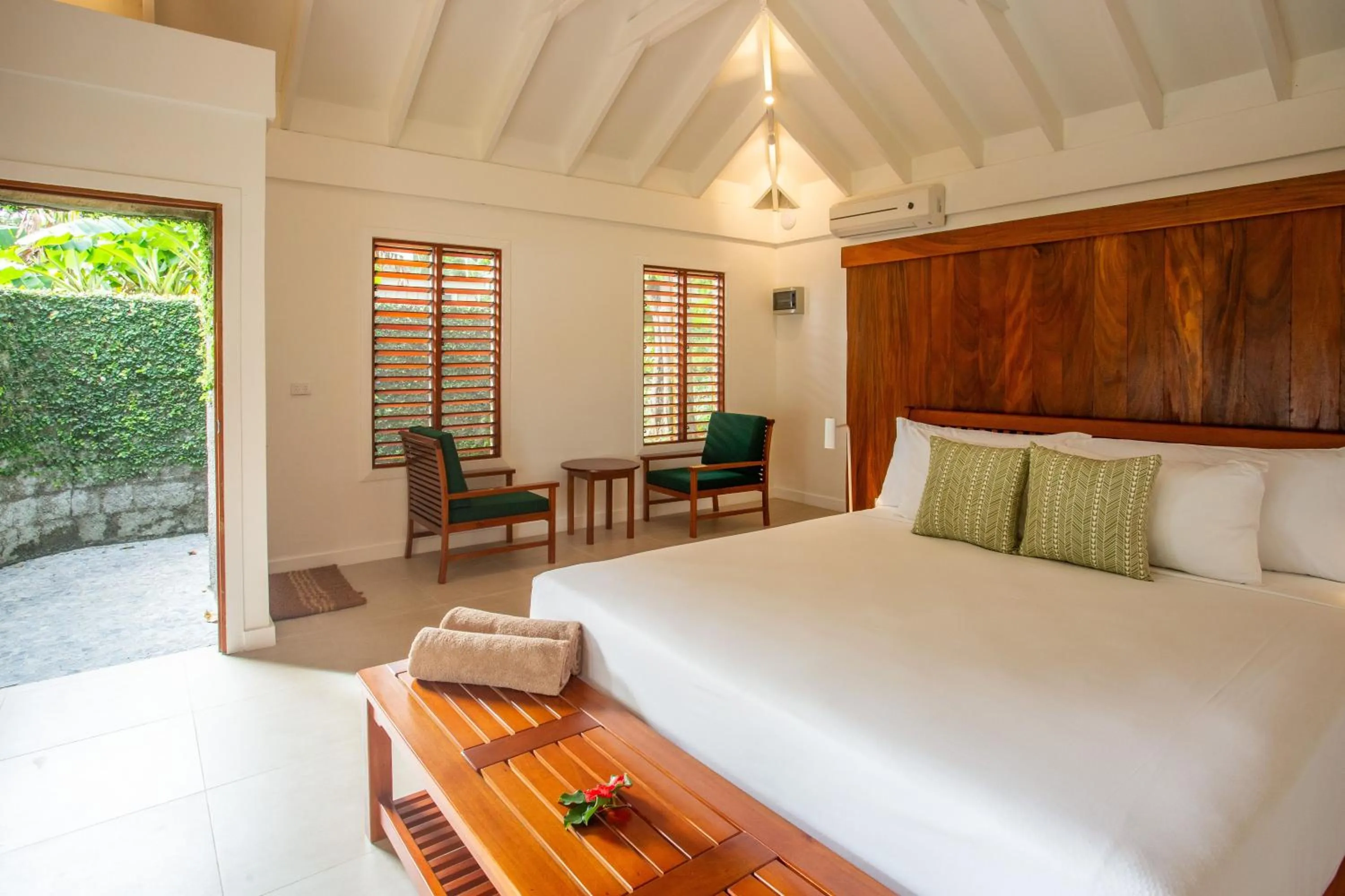 Bed in Waya Island Resort
