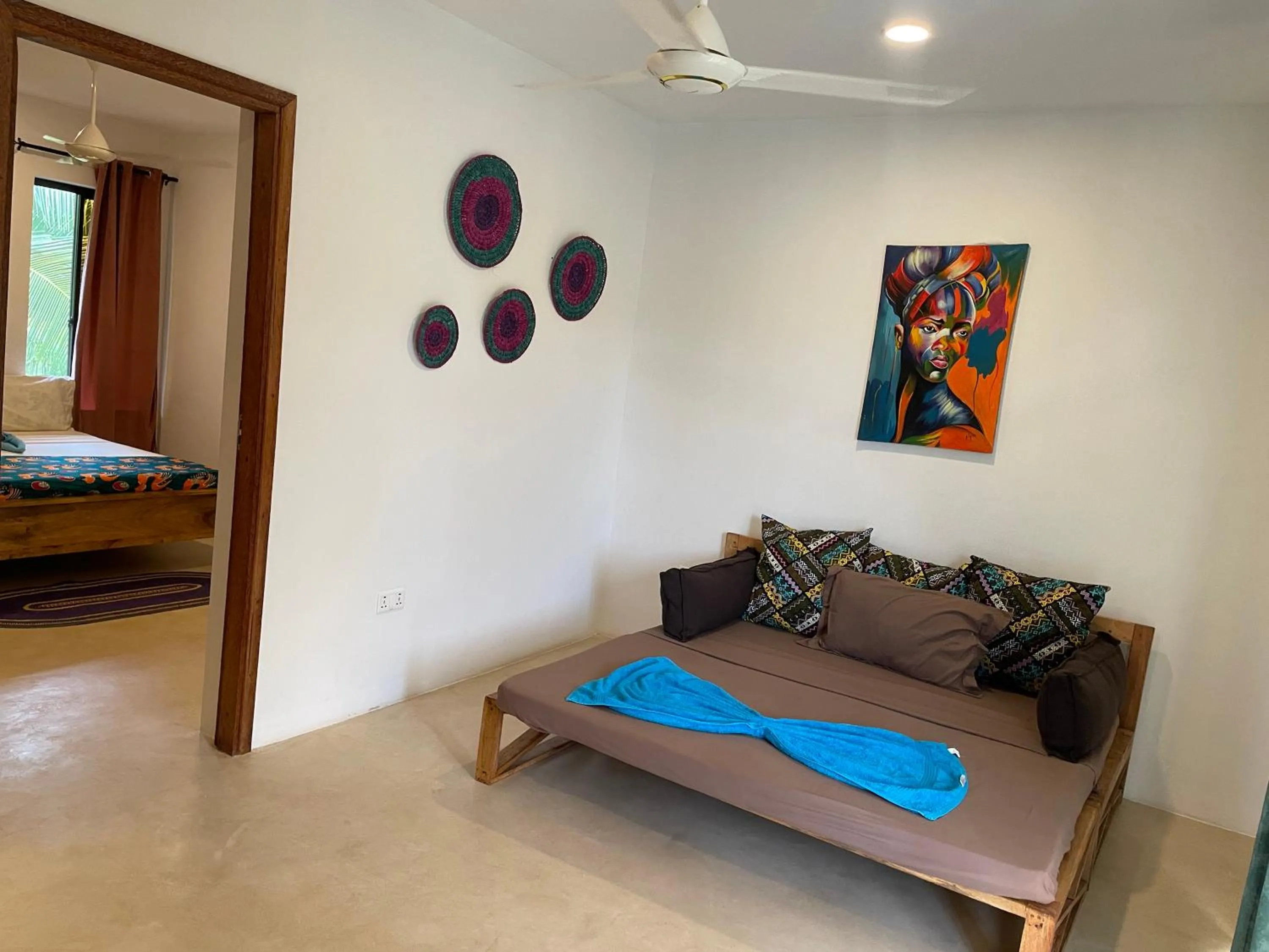 Living room, Bed in Sand Beach Boutique Hotel