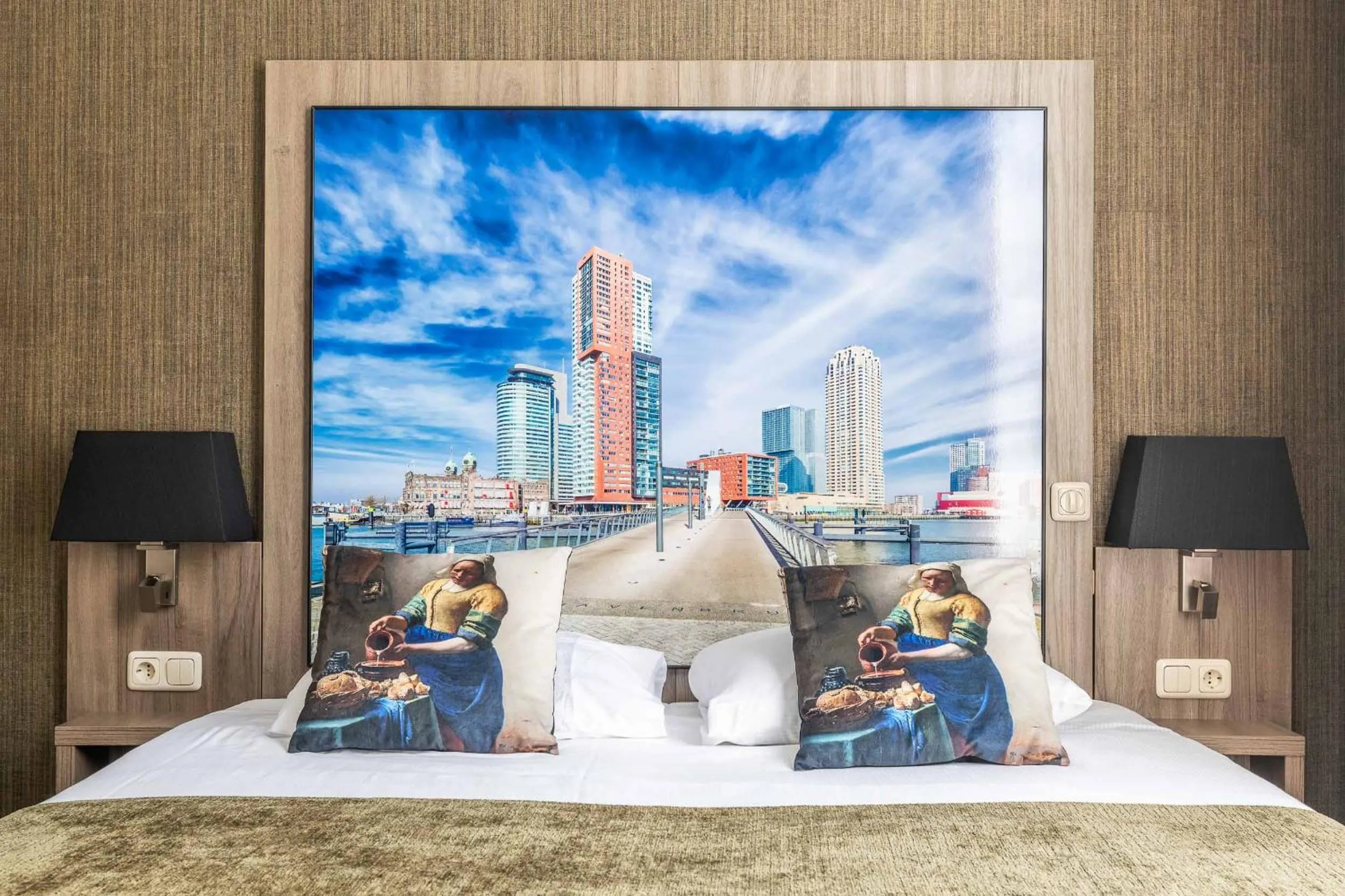 Bed in Boutique Hotel Milano Rotterdam-Centre