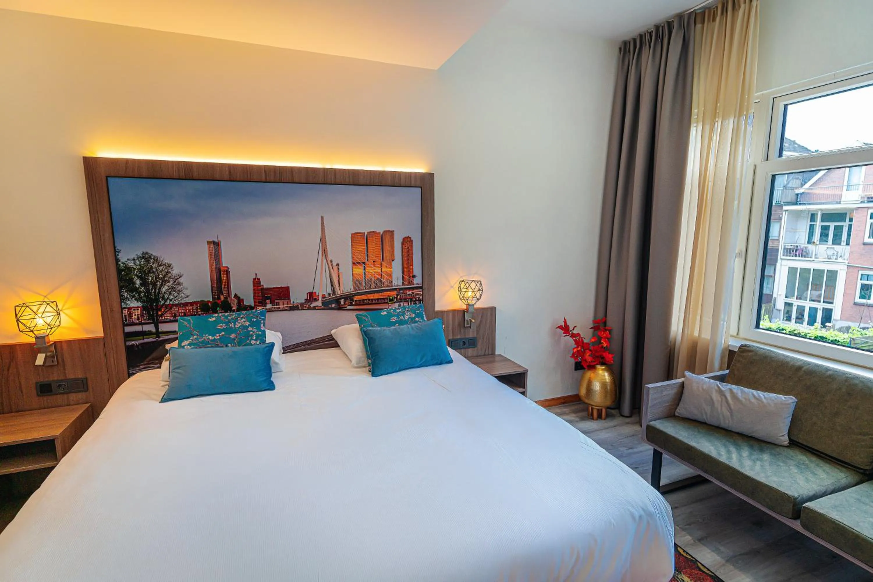 Bed in Boutique Hotel Milano Rotterdam-Centre