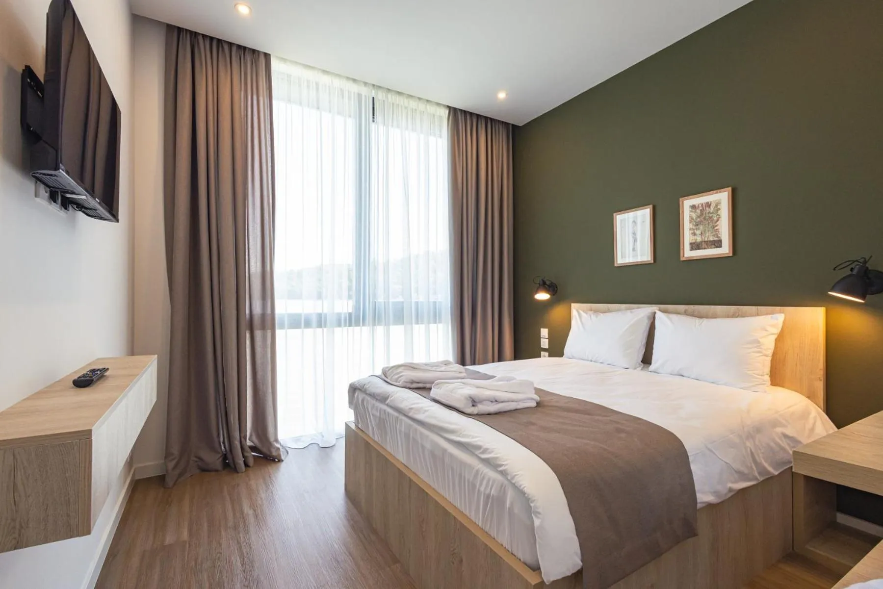 Bed in Apart Hotel Kundzuli