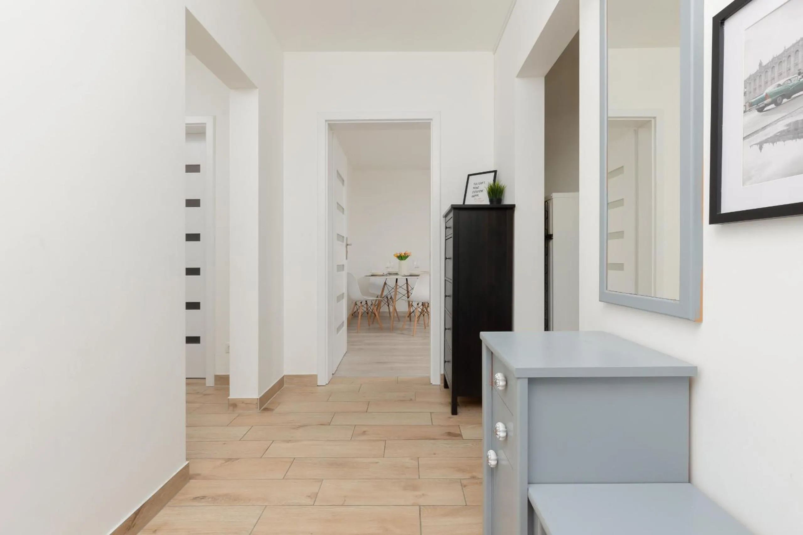 wardrobe in Kopcińskiego Bright & Spacious Apartment Warsaw Ursynów by Noclegi Renters