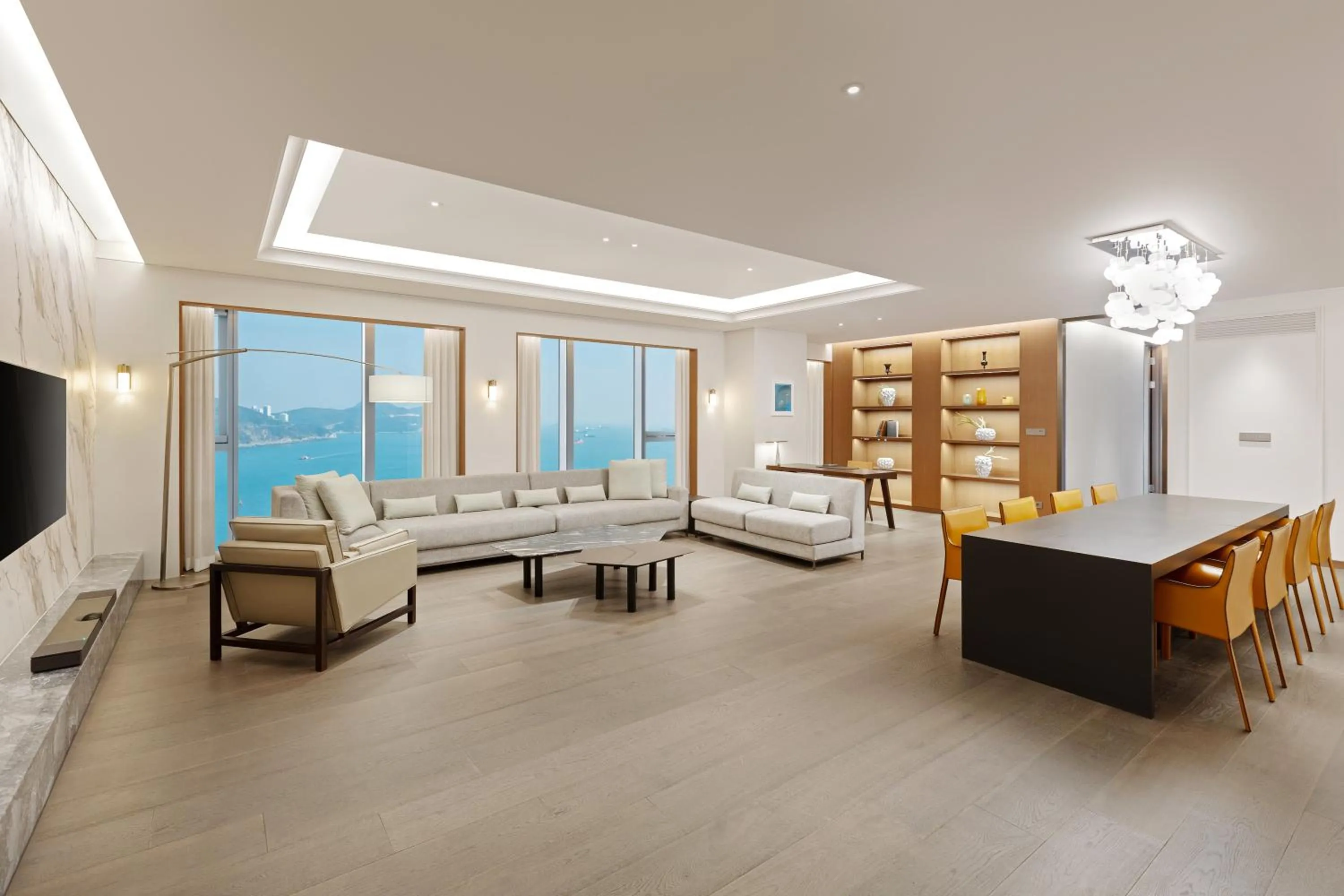 Living room, Bed in Wyndham Grand Busan